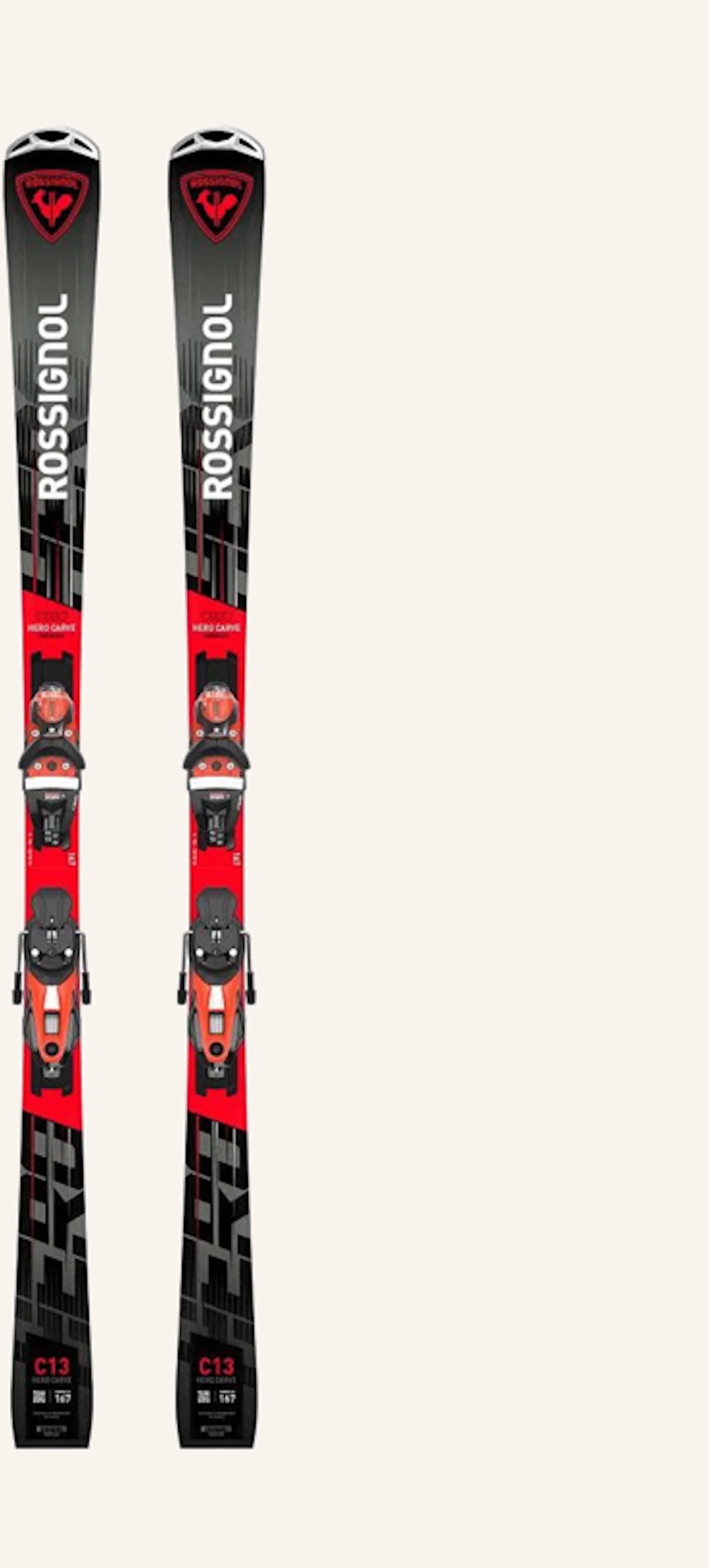 Rossignol Skiset Hero Carver Short Turn rot