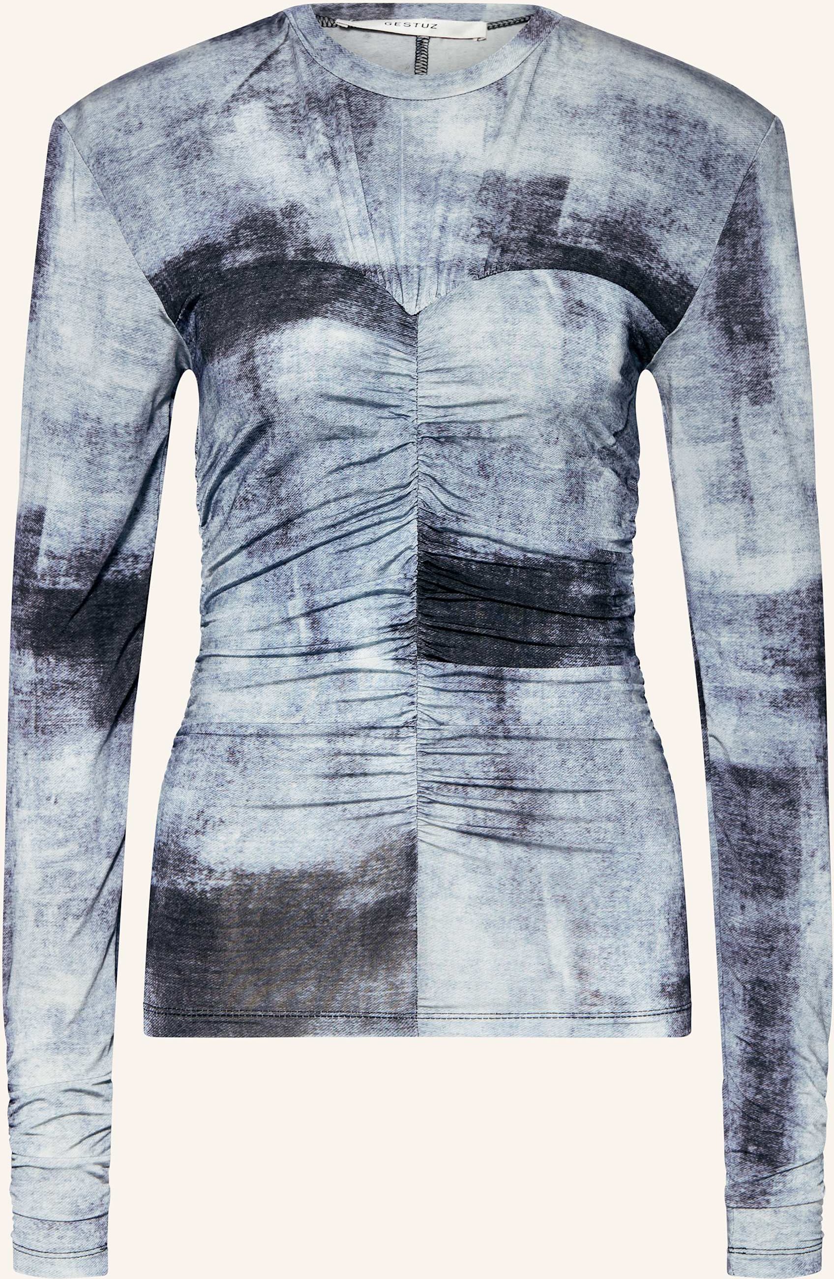 Gestuz Longsleeve Areengz blau