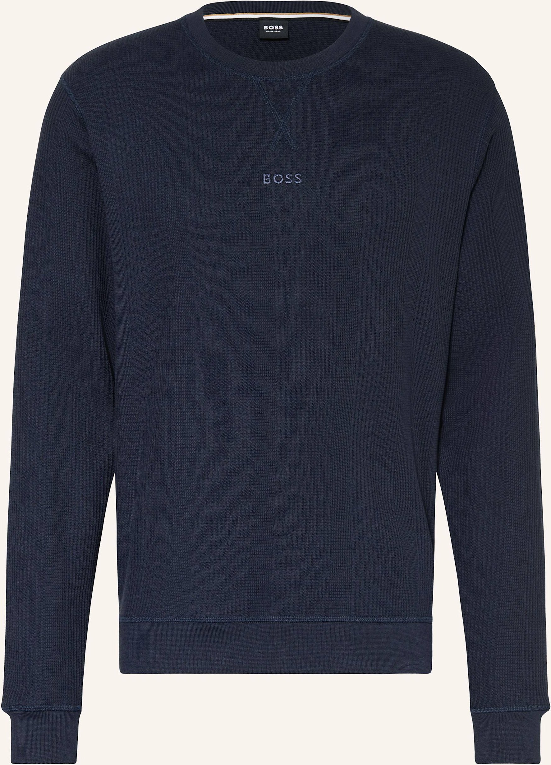 Boss Lounge-Sweatshirt Structure blau