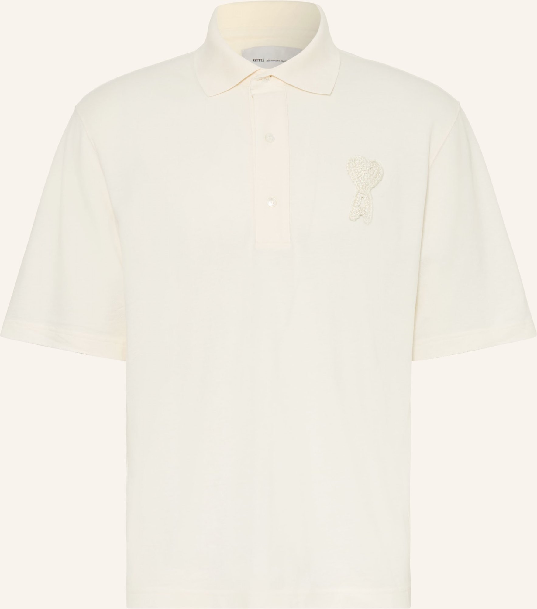 Ami Paris Piqué-Poloshirt beige