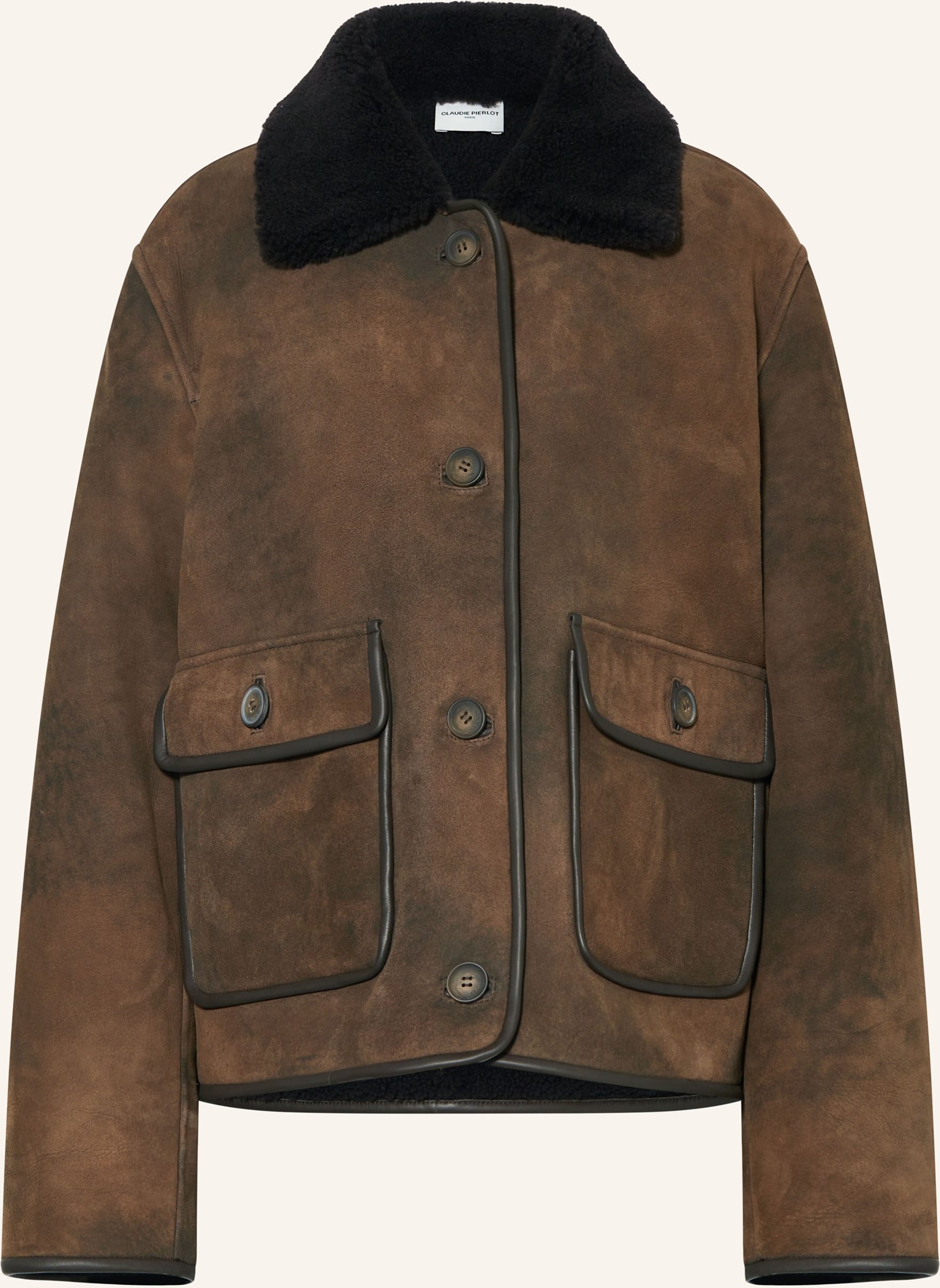 Claudie Pierlot Lederjacke braun