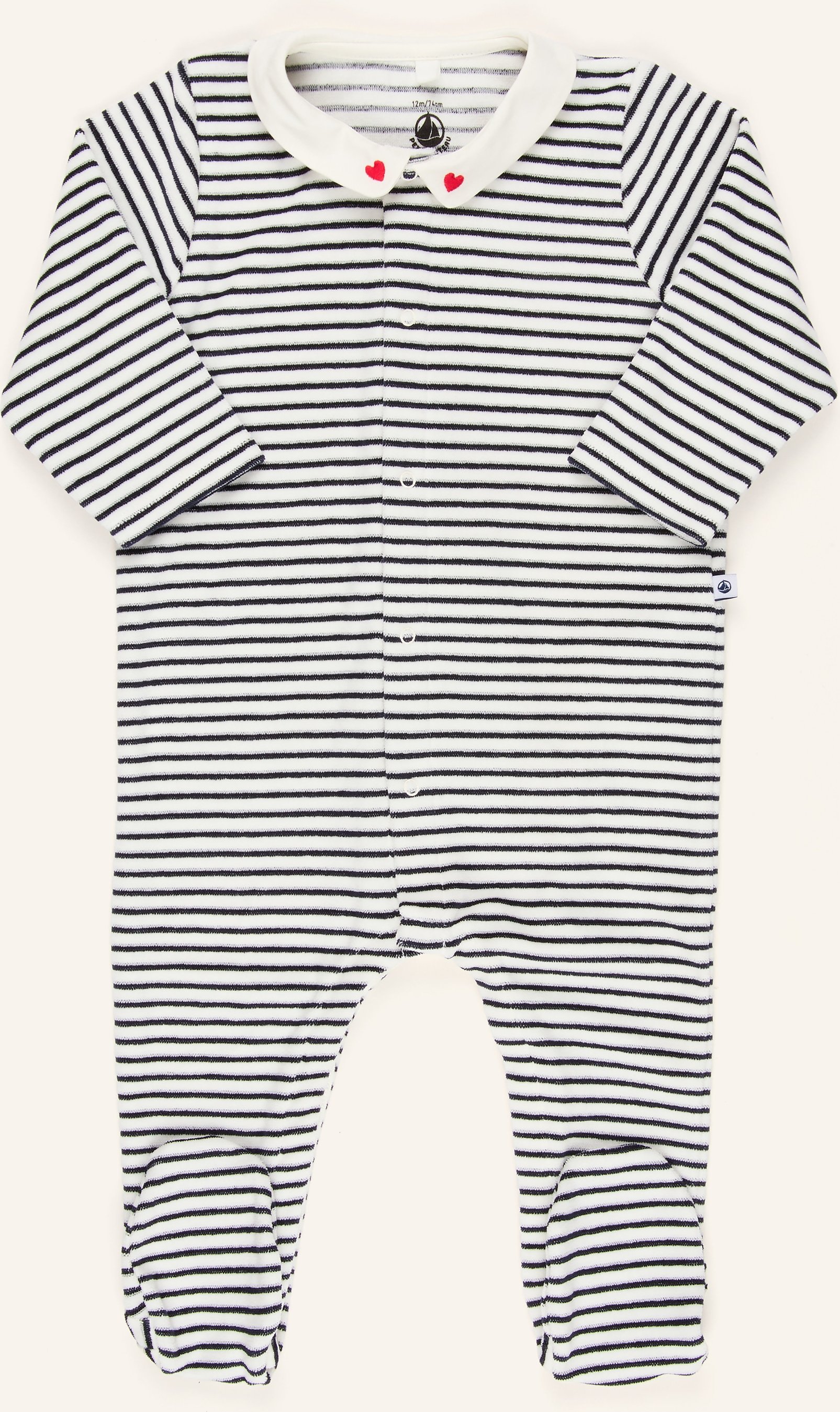 Petit Bateau Strampler weiss
