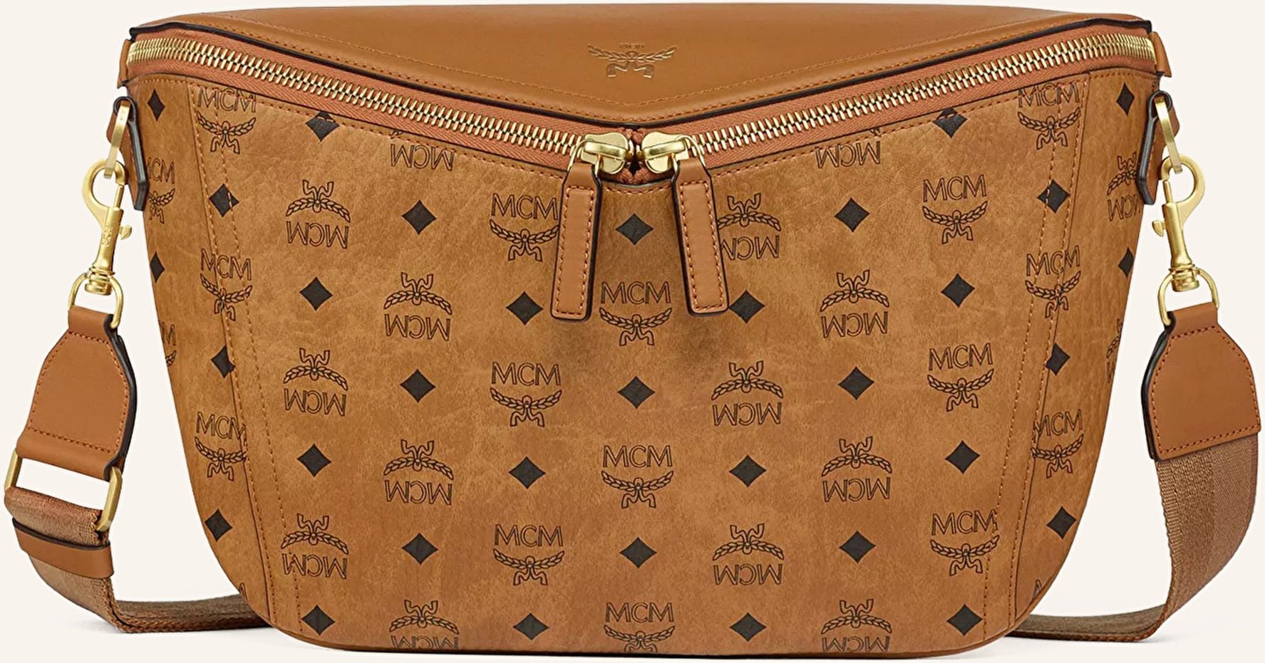 Mcm Umhängetasche Diamond braun