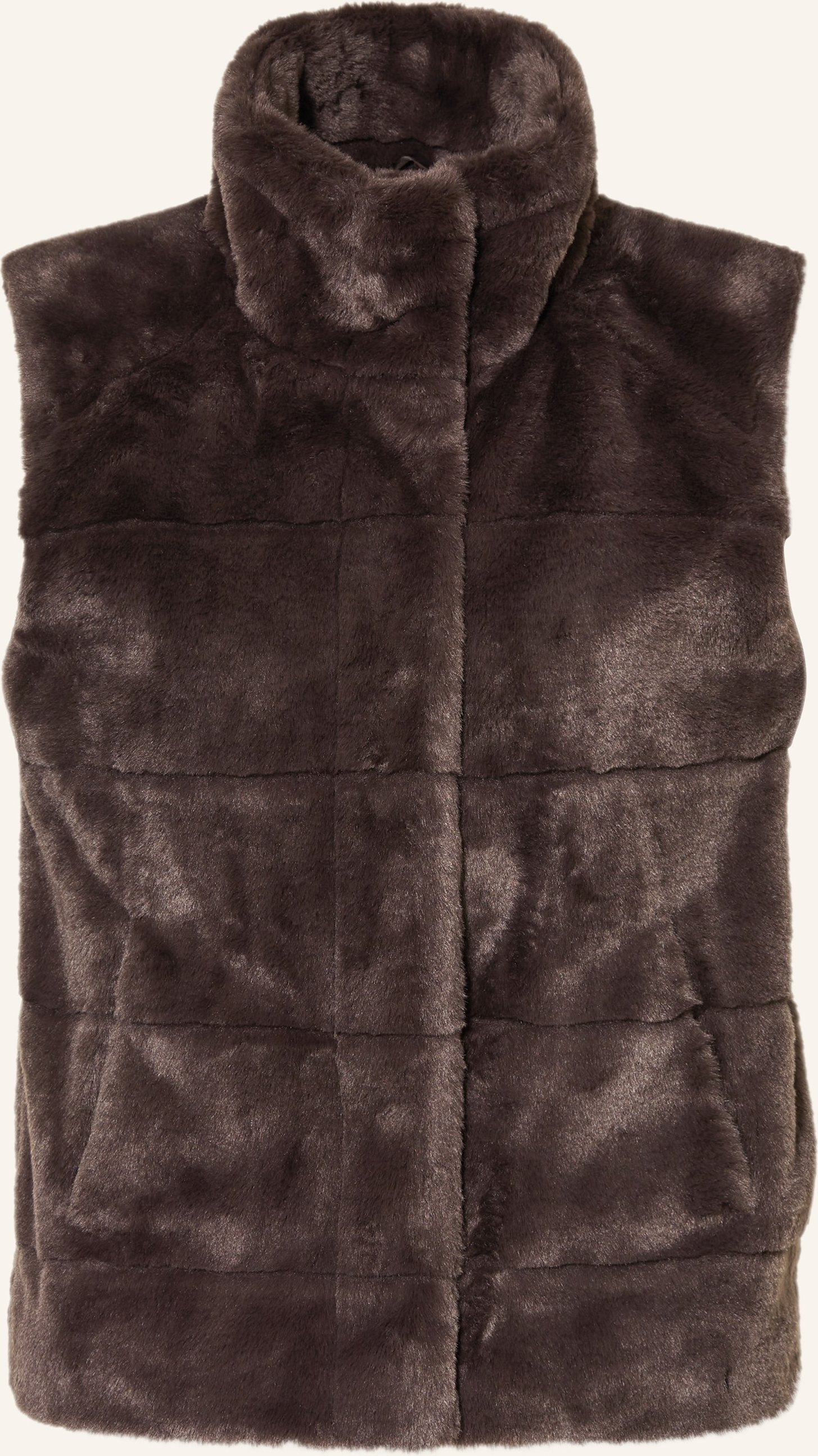 Monari Kunstfell-Weste braun