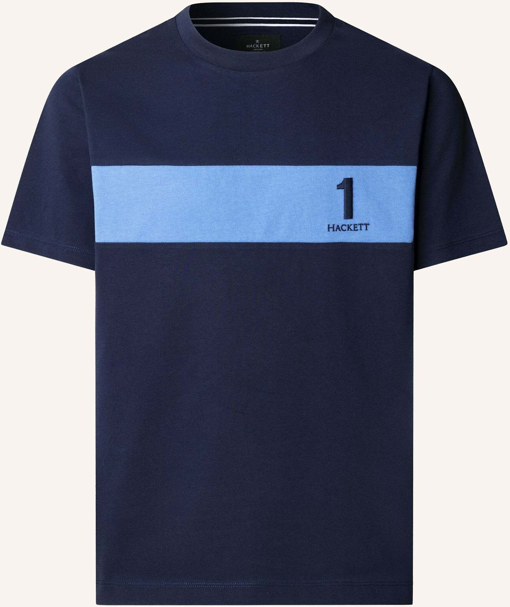 Hackett London T-Shirt Heritage Nbr Panel T blau