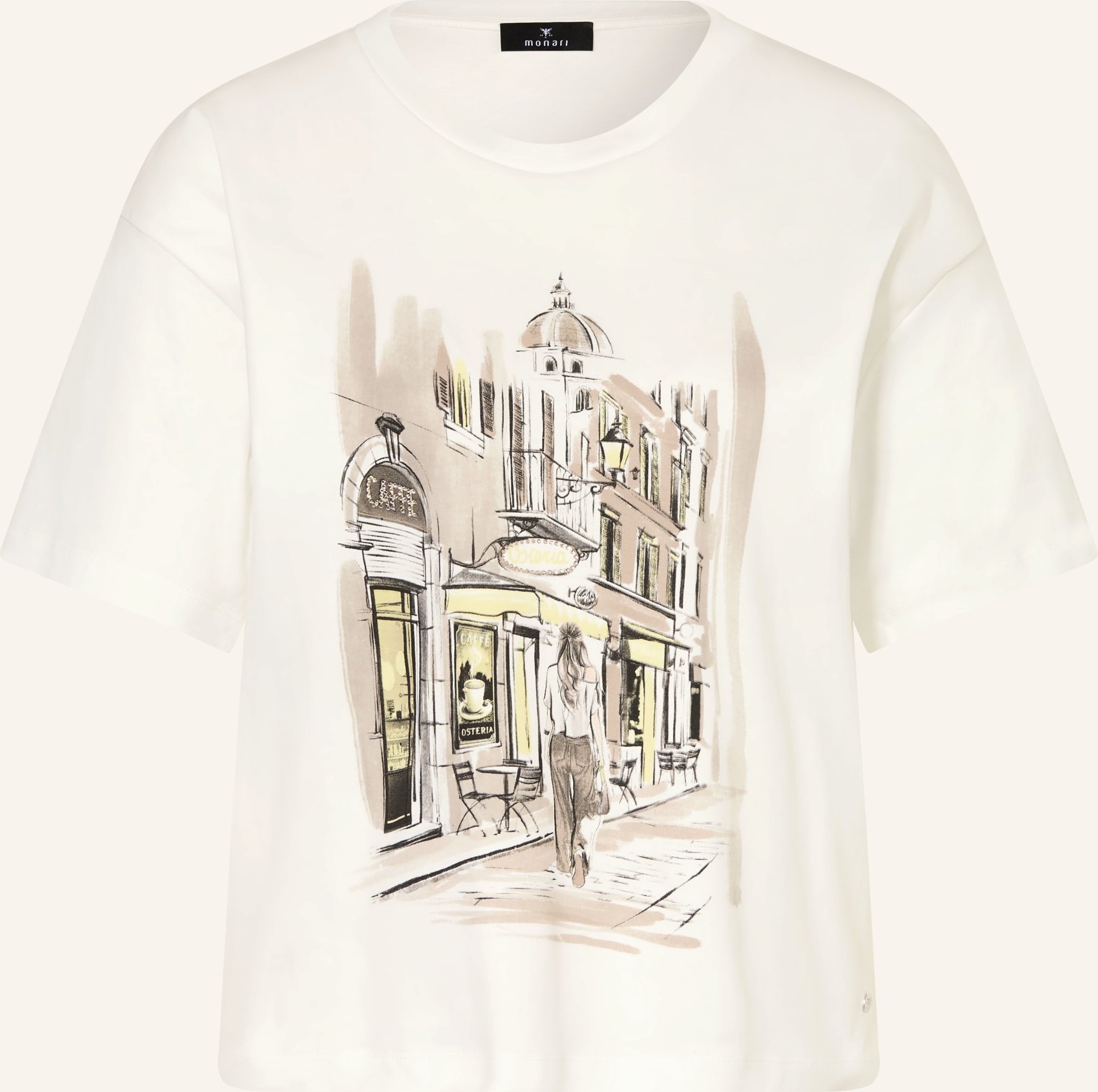 Thumbnail - Monari T-Shirt Mit Schmucksteinen weiss