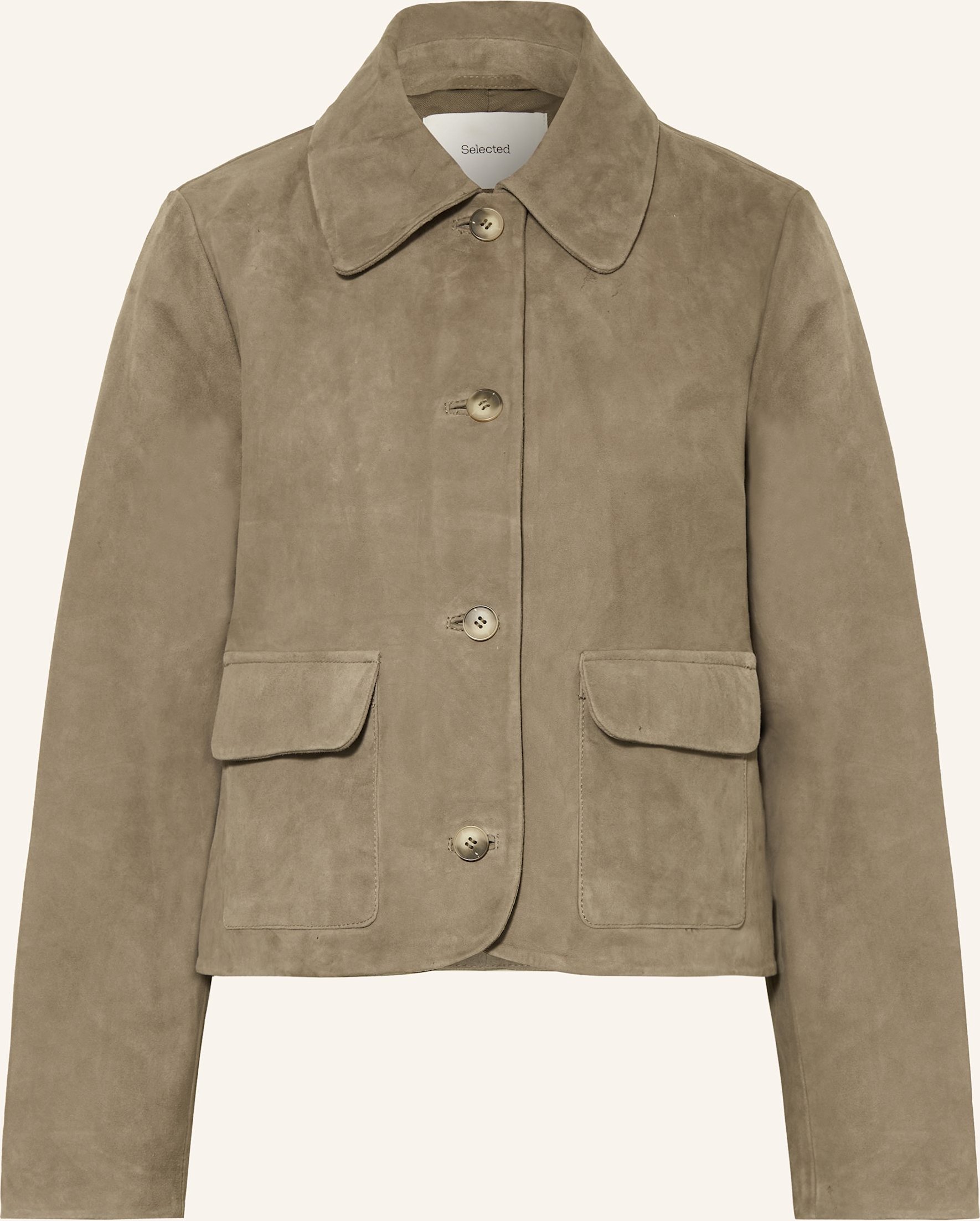 Selected Femme Lederblazer gruen