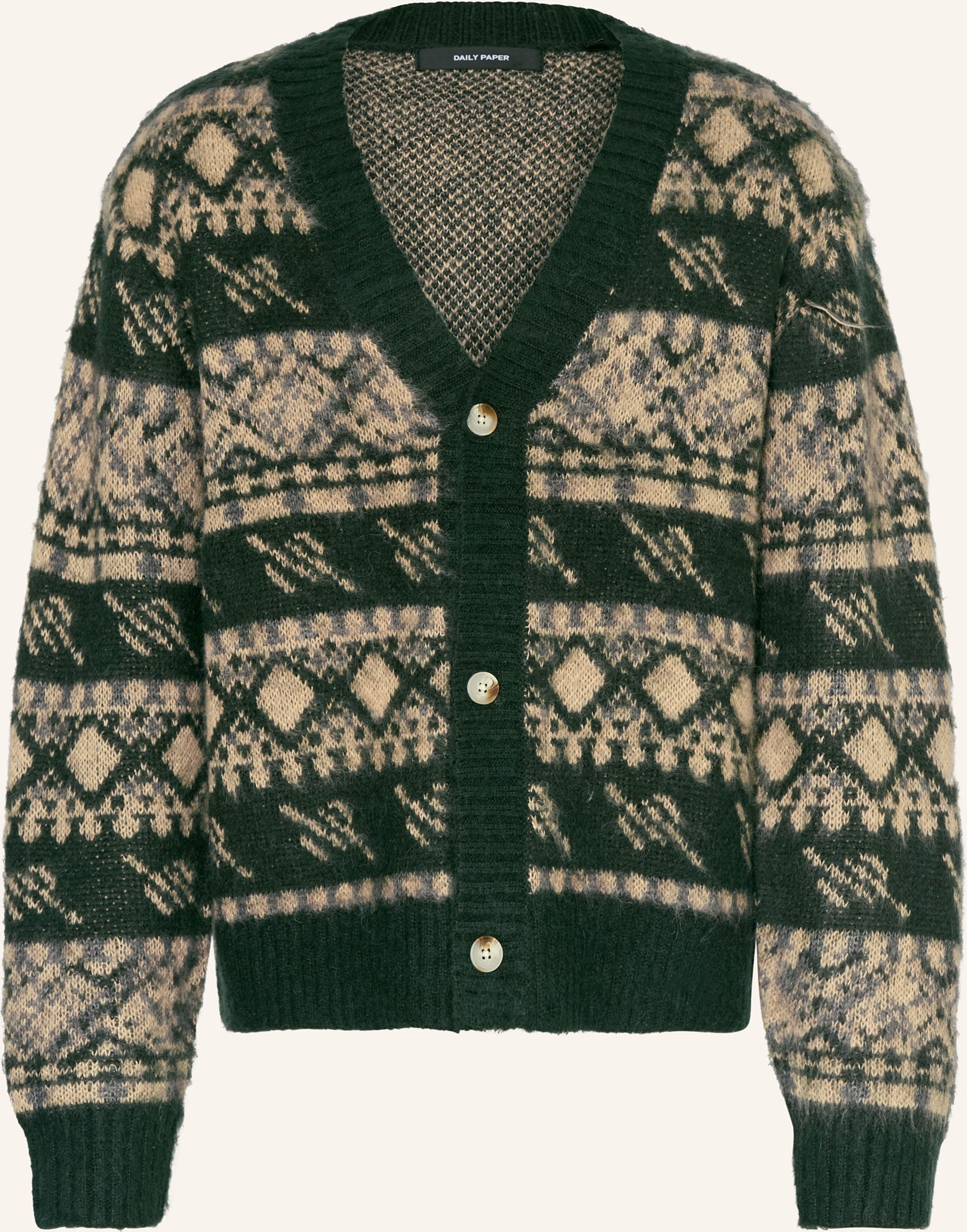 Daily Paper Strickjacke gruen