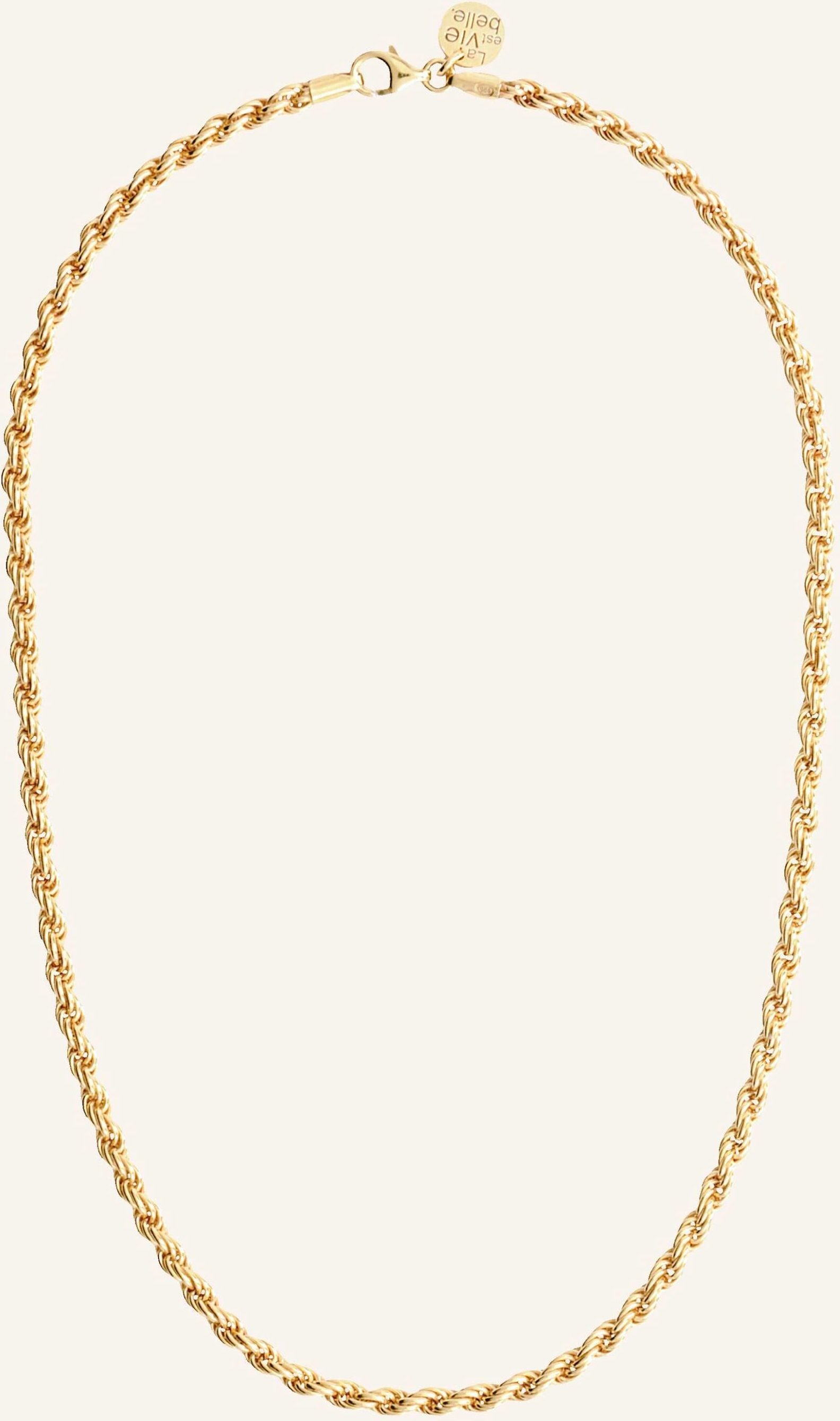 Pompidou Halsketten Ruby Bold Rope Chain By Glambou gold
