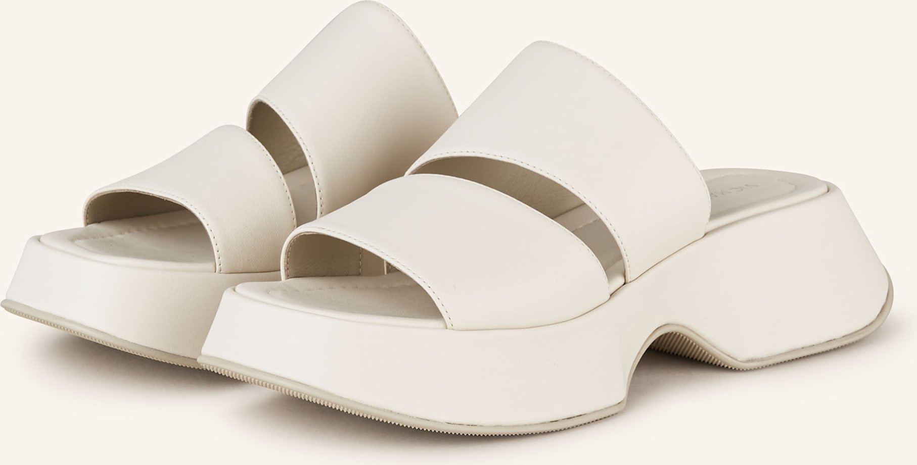 Vic Matié Plateau-Pantoletten weiss