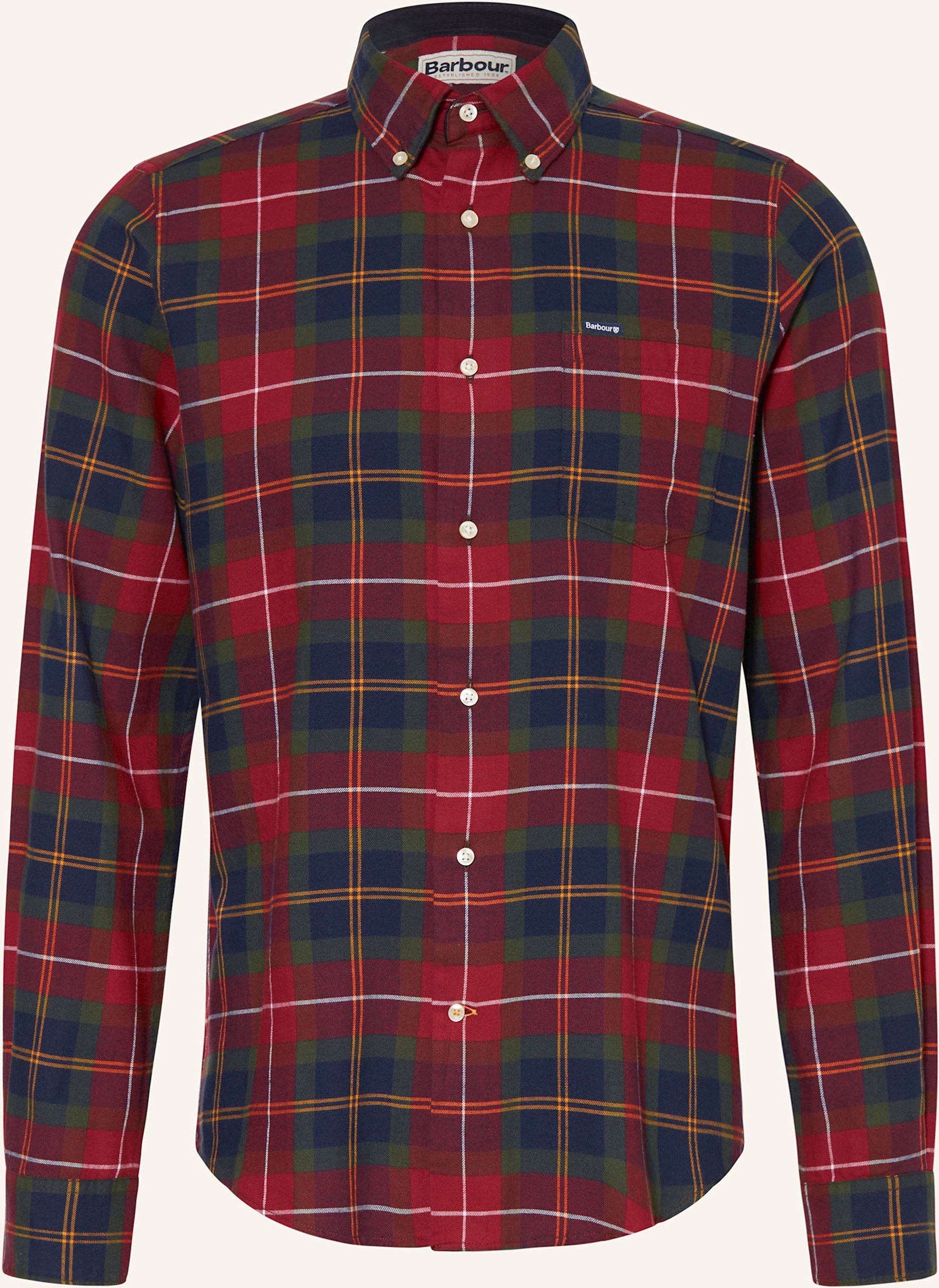 Thumbnail - Barbour Hemd Tailored Fit rot