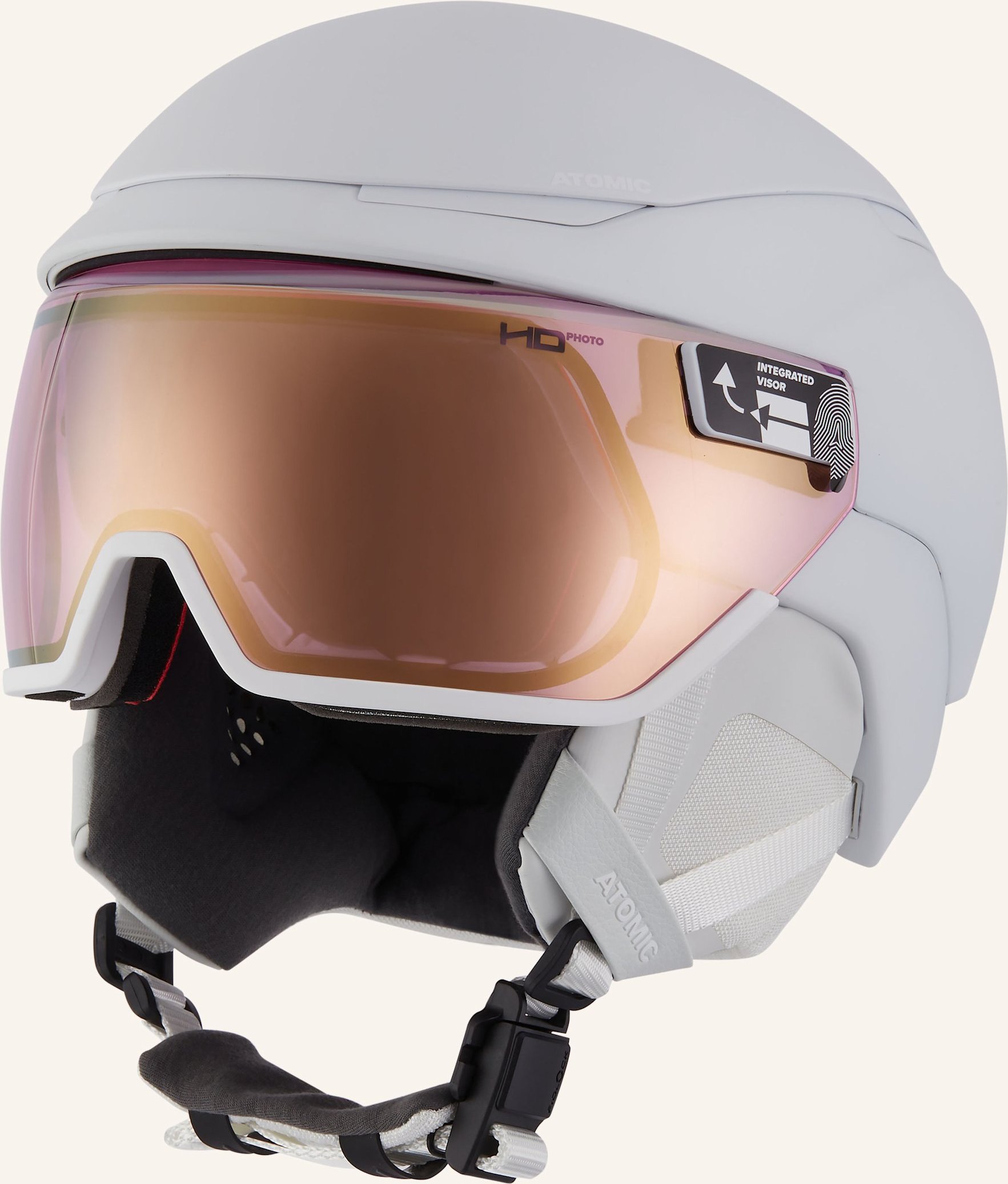 Atomic Skihelm Revent Gt Amid Visor Hd Photo weiss
