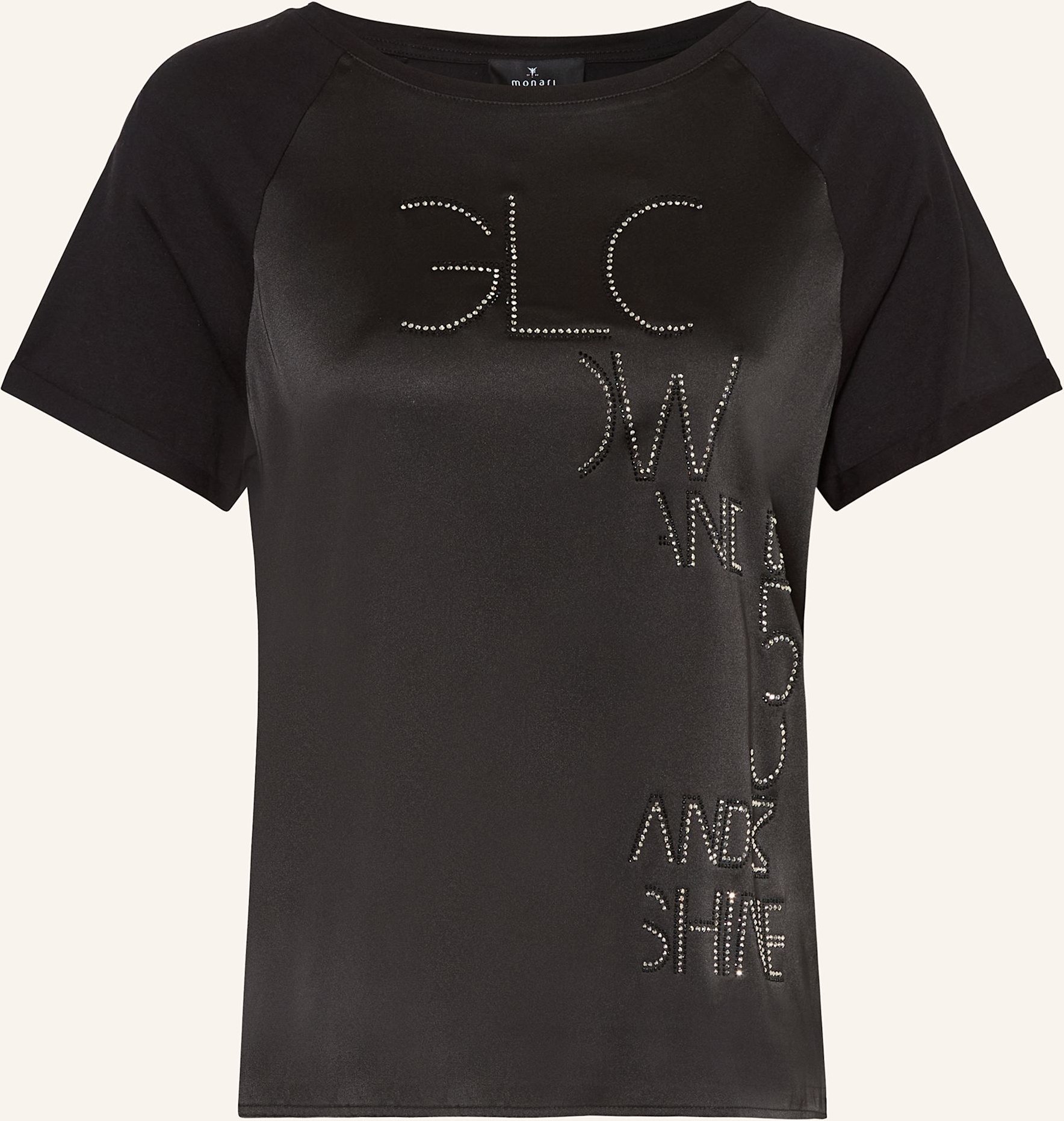 Monari T-Shirt Mit Schmucksteinen schwarz
