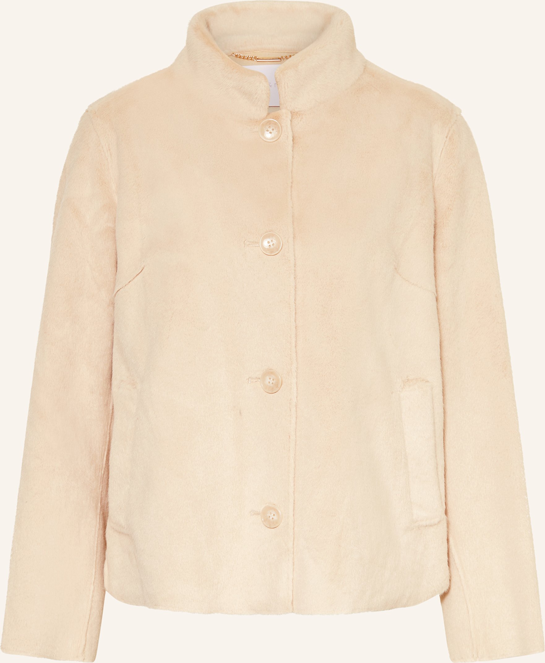 Rich & Royal Kunstpelz-Jacke beige