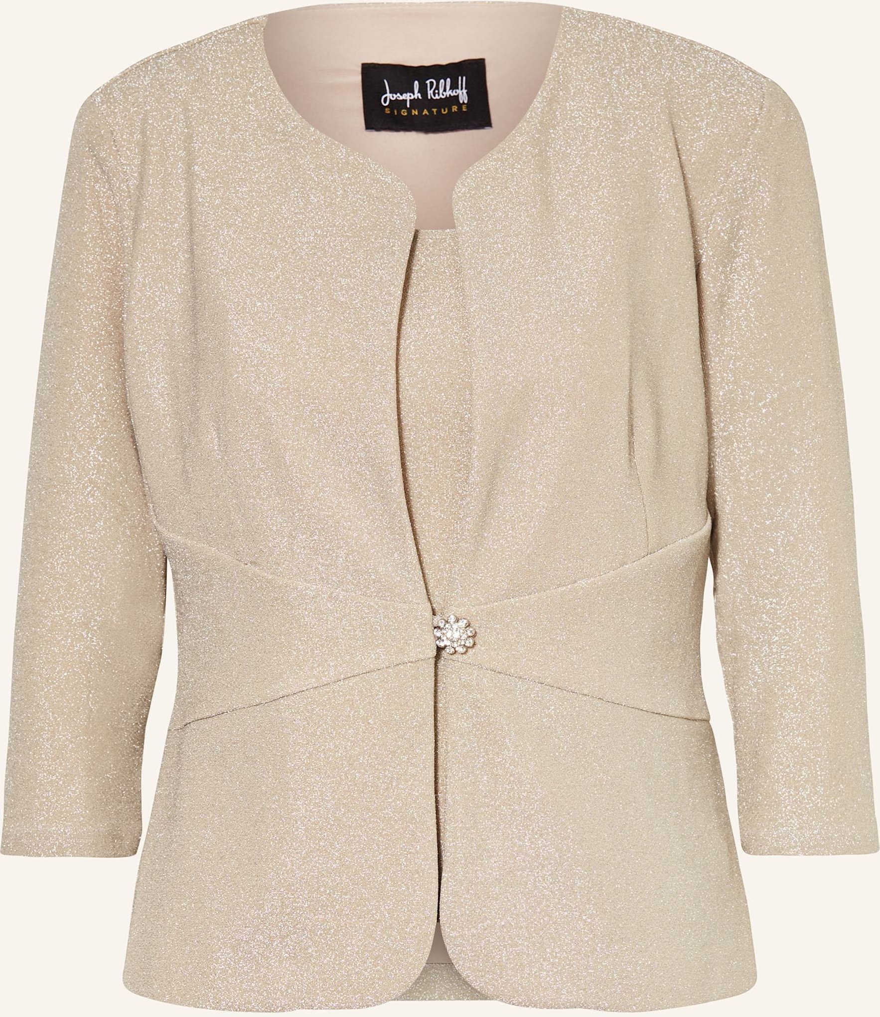 Joseph Ribkoff Signature Set: Blazer Und Top Mit Schmucksteinen beige