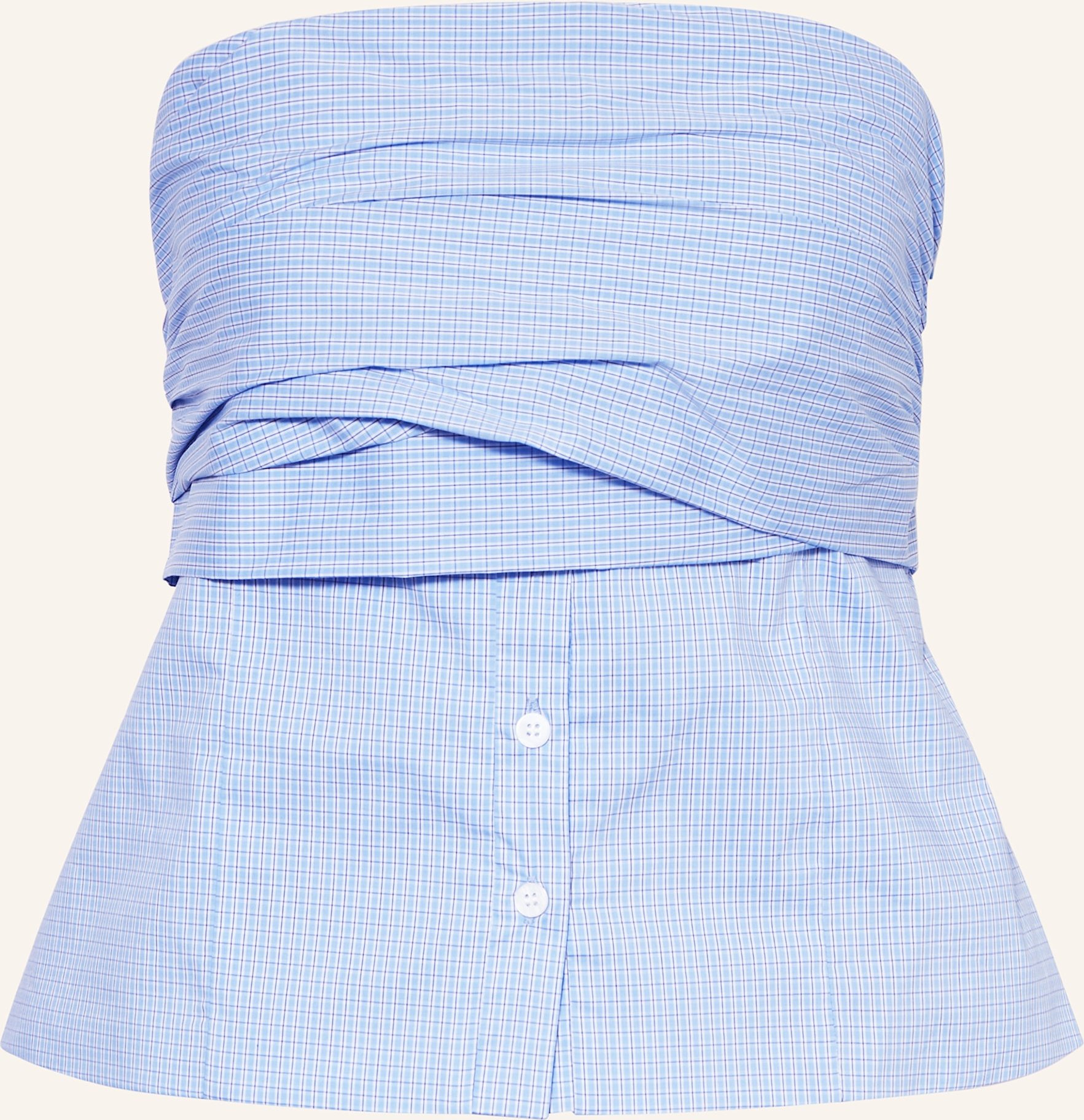 Eleh Off-Shoulder-Top blau