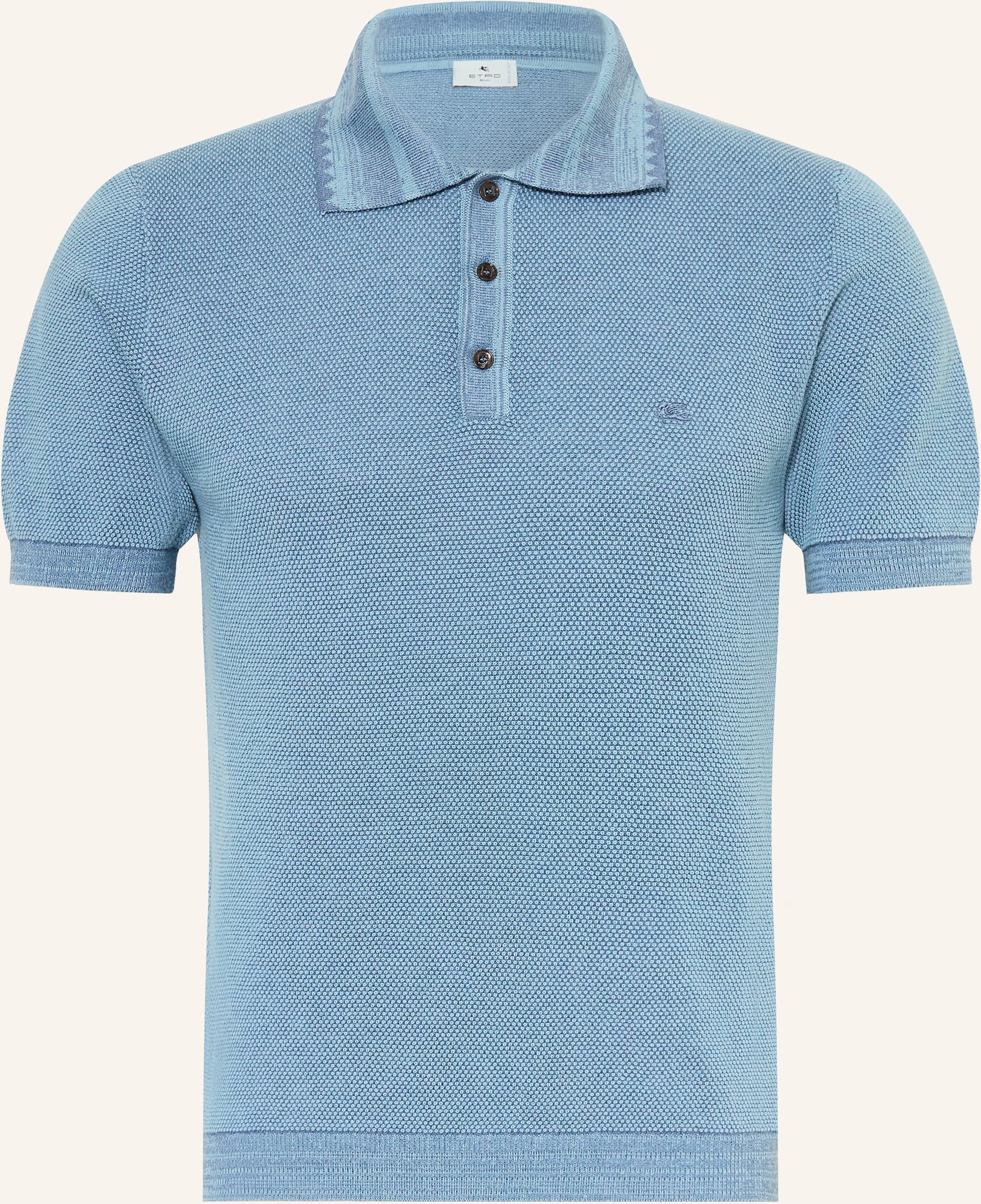 Etro Strick-Poloshirt blau