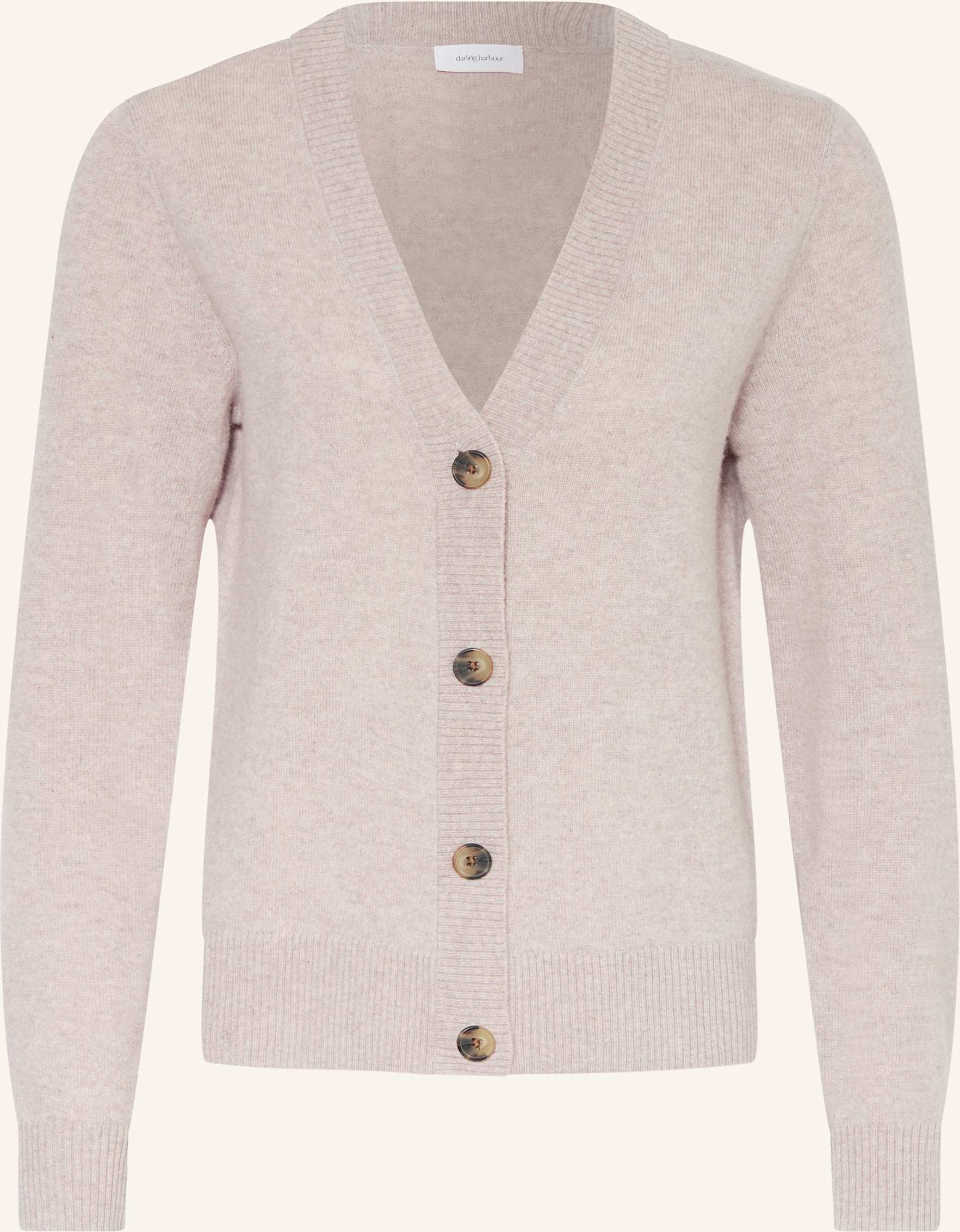 Darling Harbour Strickjacke Aus Cashmere beige
