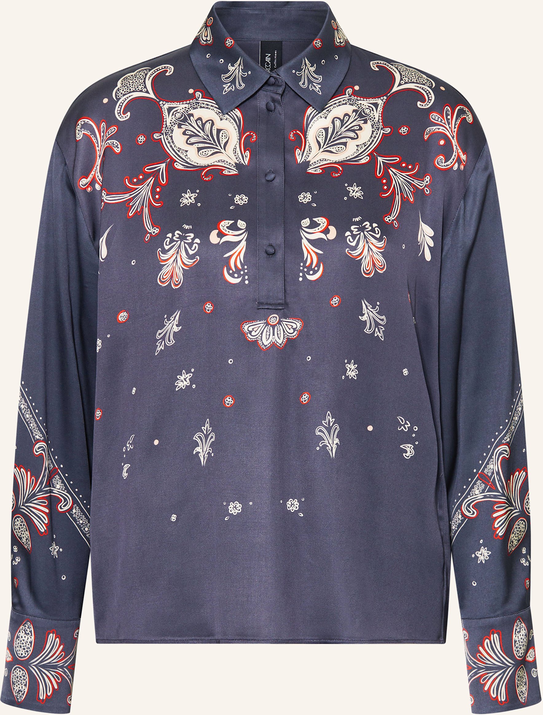 Marc Cain Blusenshirt Aus Satin blau