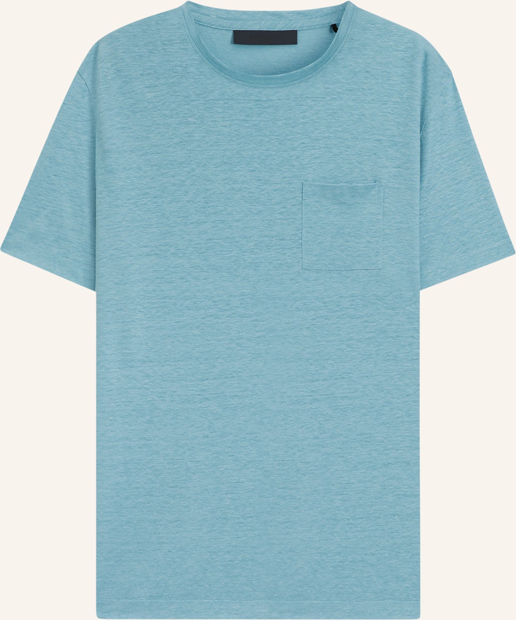 Boss Strickshirt Taut Aus Leinen blau