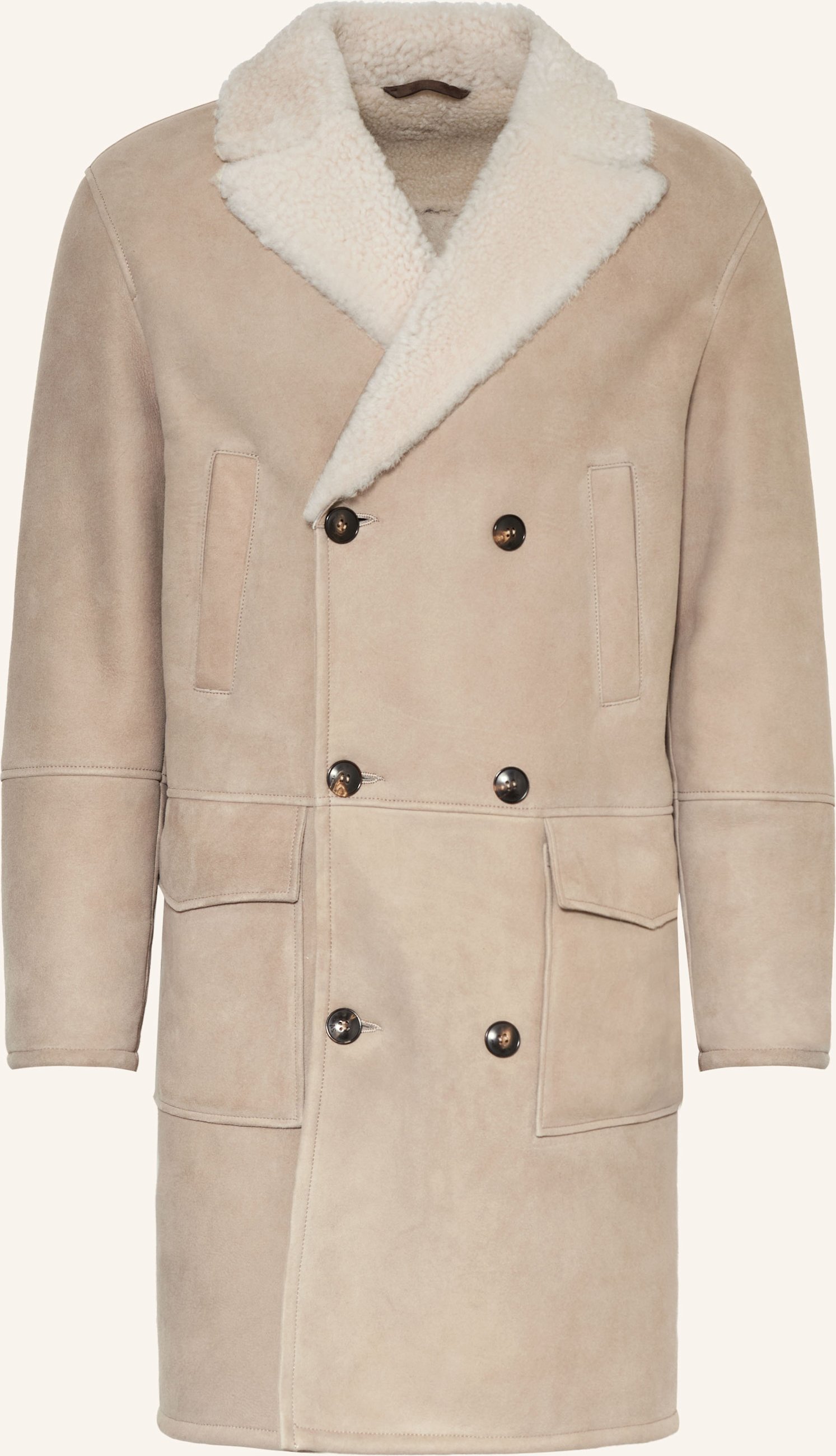 Manzoni 24 Ledermantel grau