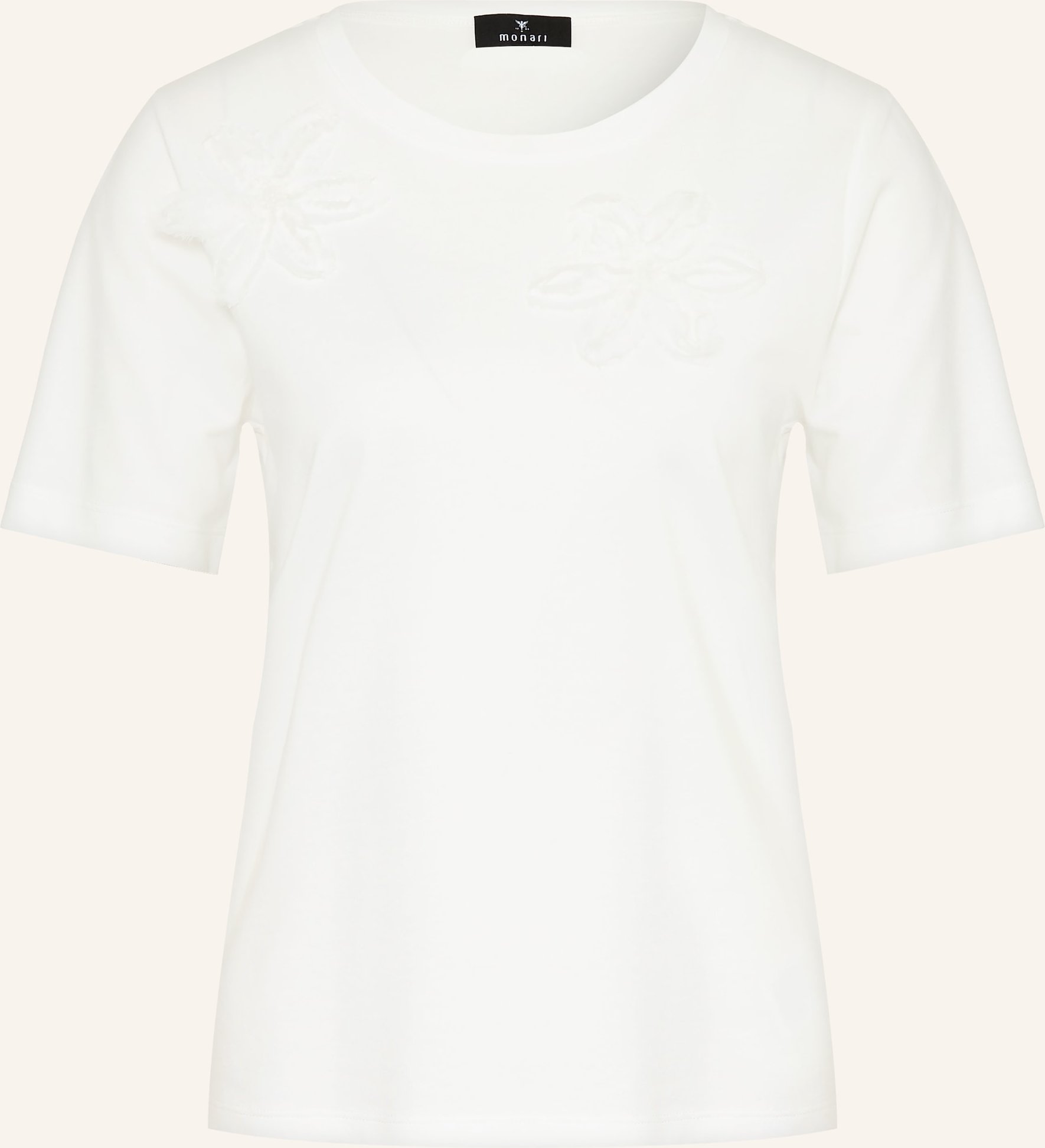 Monari T-Shirt Mit Pailletten weiss