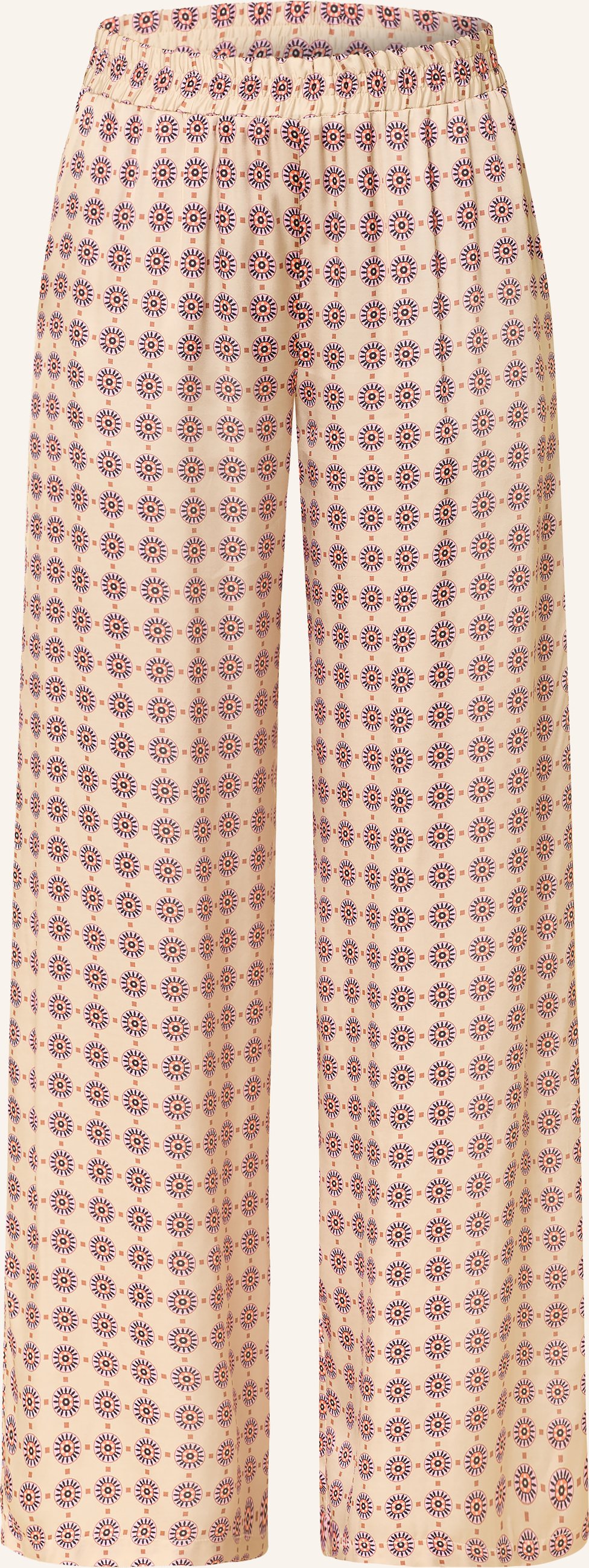 Milano Italy Marlenehose Aus Satin beige