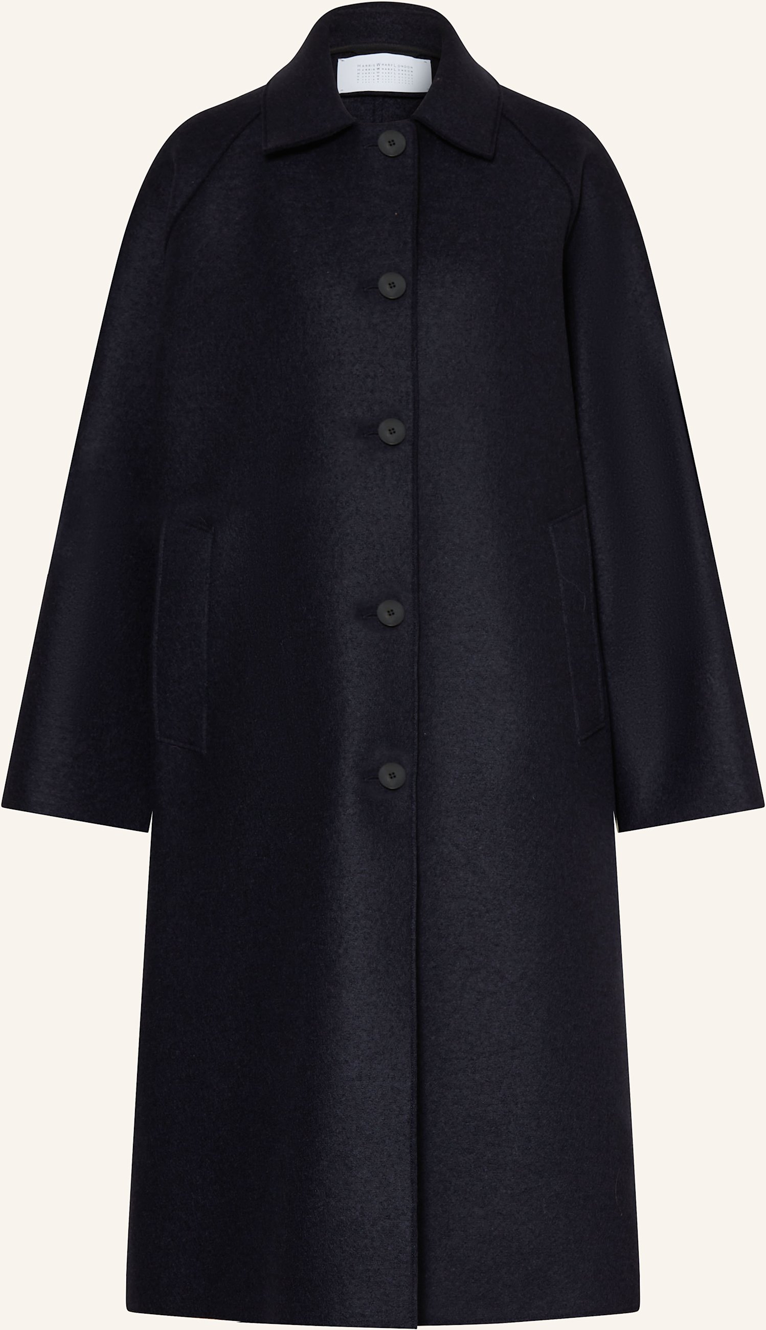 Harris Wharf London Wollmantel blau