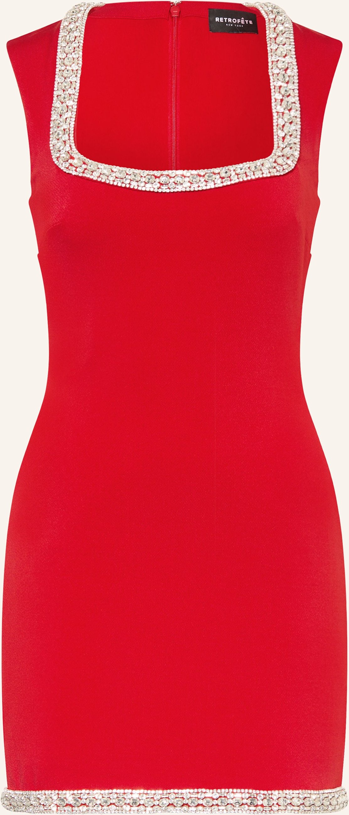 Retrofête Kleid Bexley Mit Schmucksteinen rot