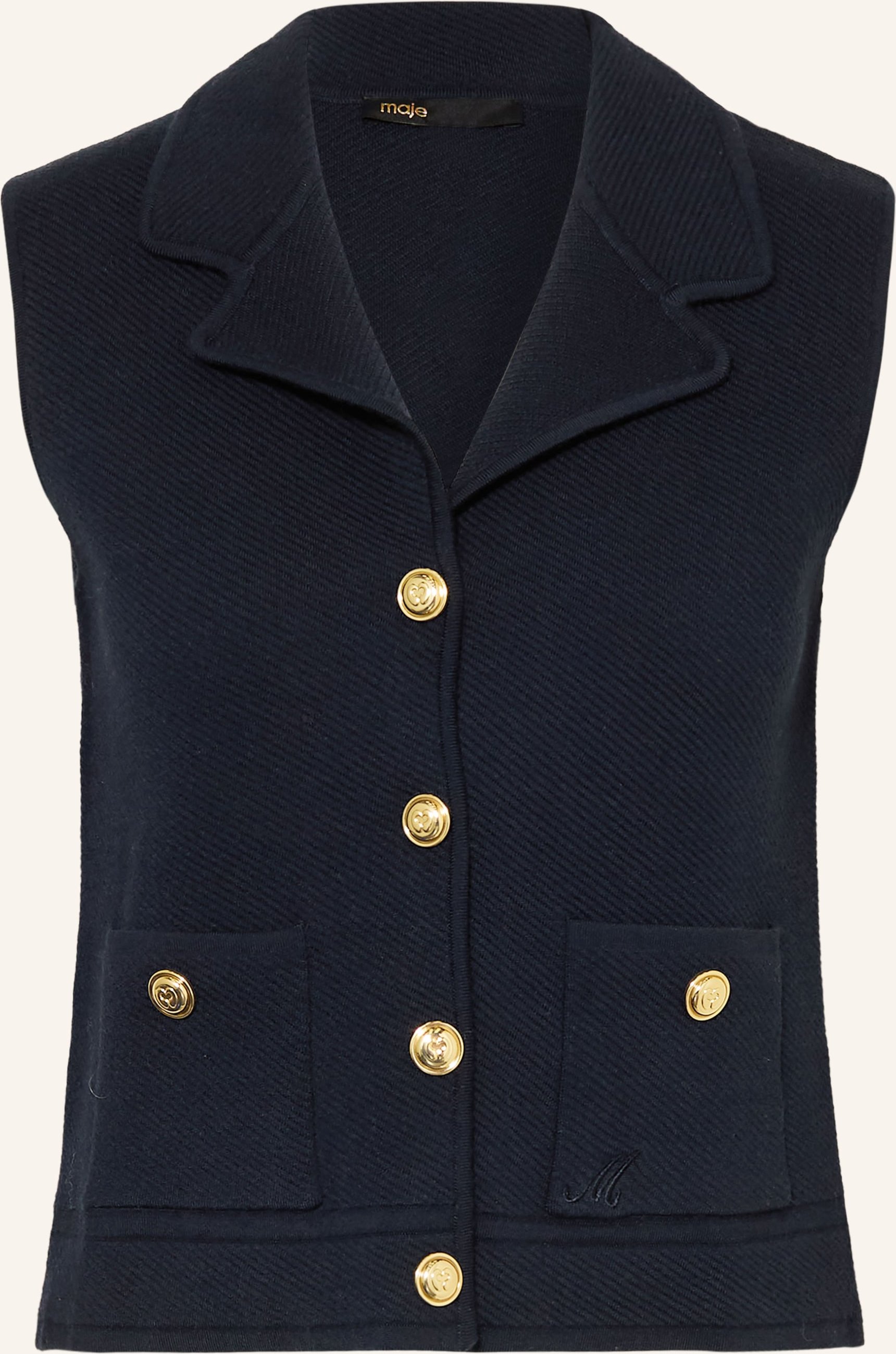 Maje Strickweste blau