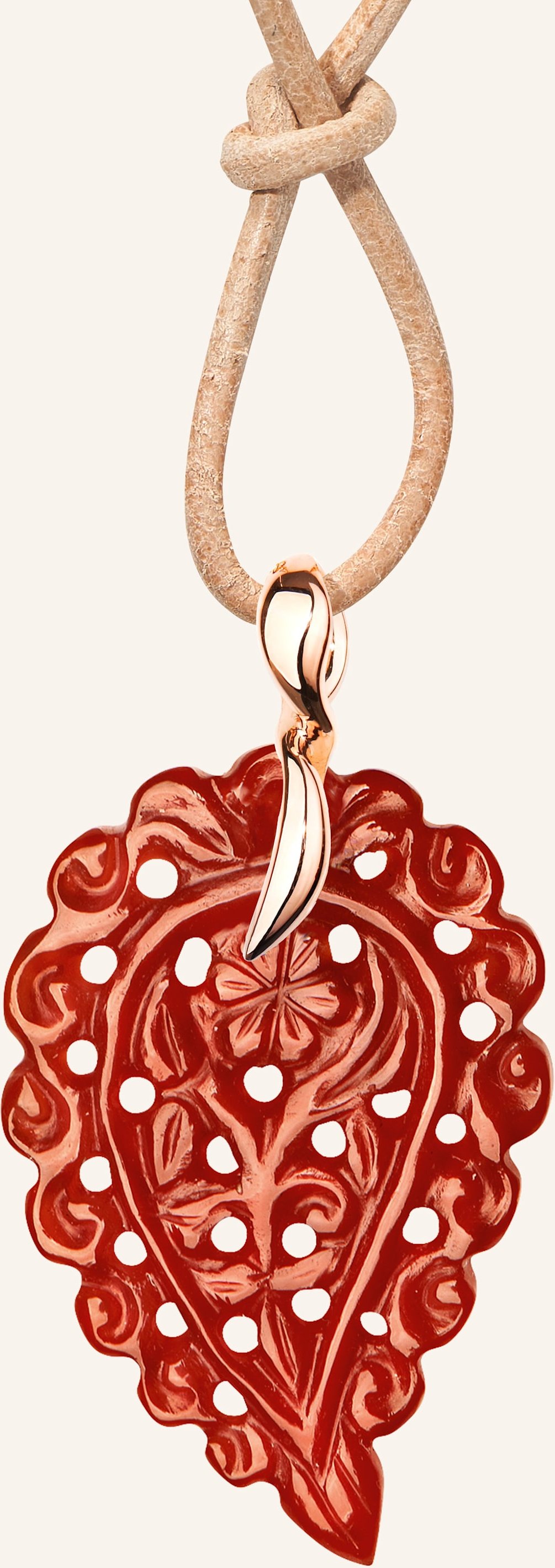 Tamara Comolli Anhänger Pendant India Small Terra Onyx Aus 18 Karat Roségold Und Onyx Terra rosegold