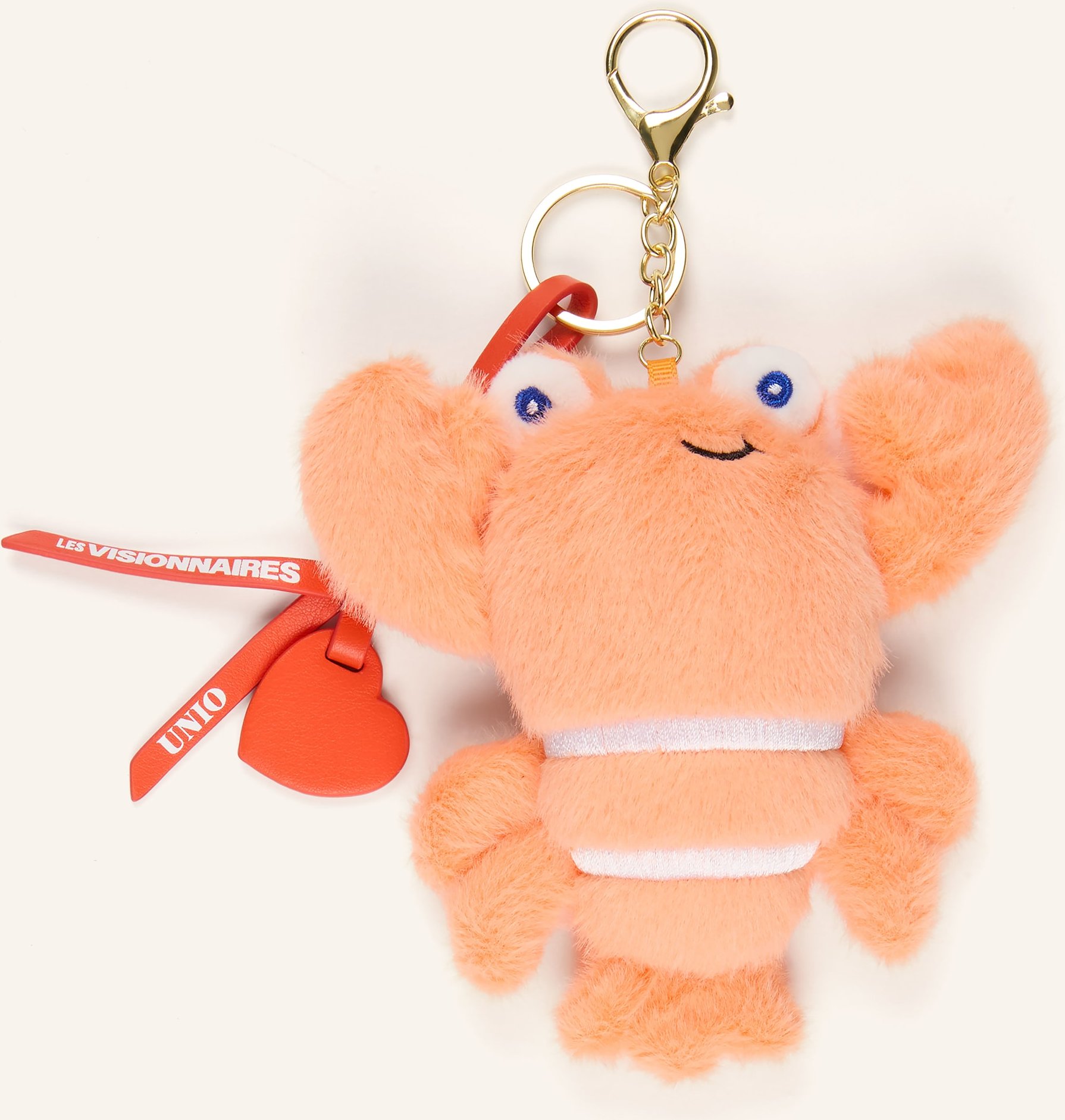 Unio Taschenanhänger Fluffy Lobster Charm orange