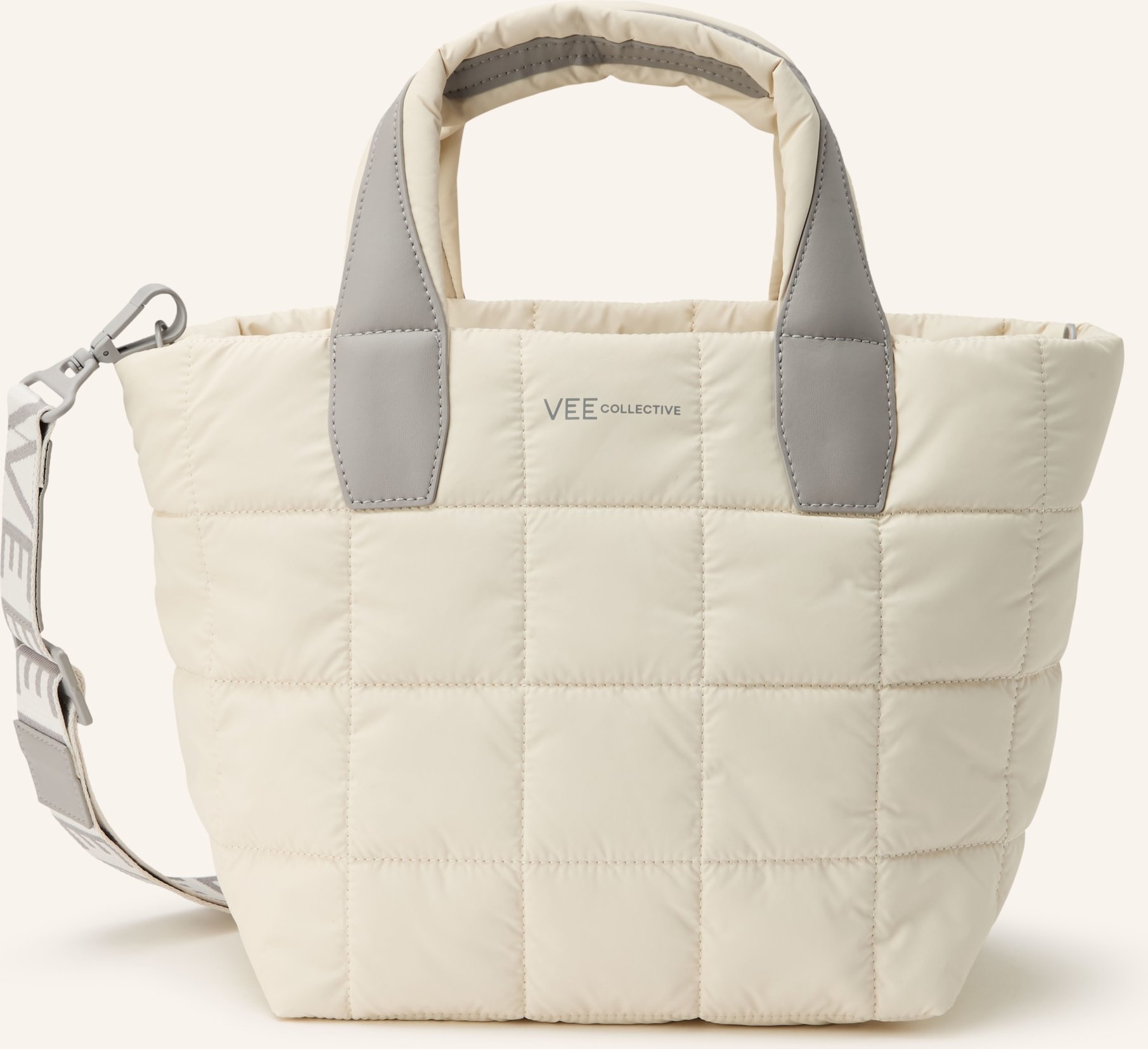 Vee Collective Shopper Porter Tote Small Mit Pouch beige