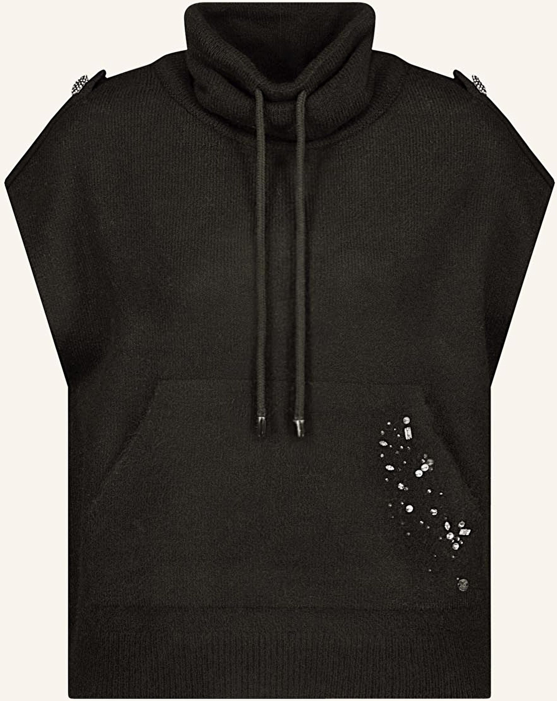 Monari Pullunder Mit Schmucksteinen schwarz