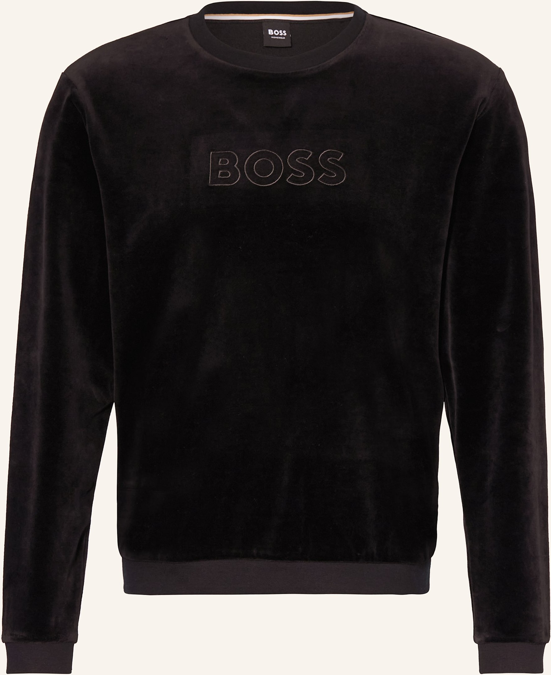 Boss Lounge-Sweatshirt Velour Aus Nicki schwarz