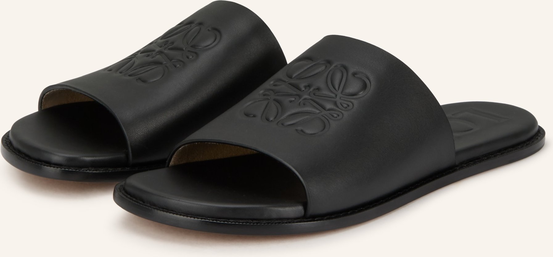 Loewe Pantoletten Flex Anagram schwarz