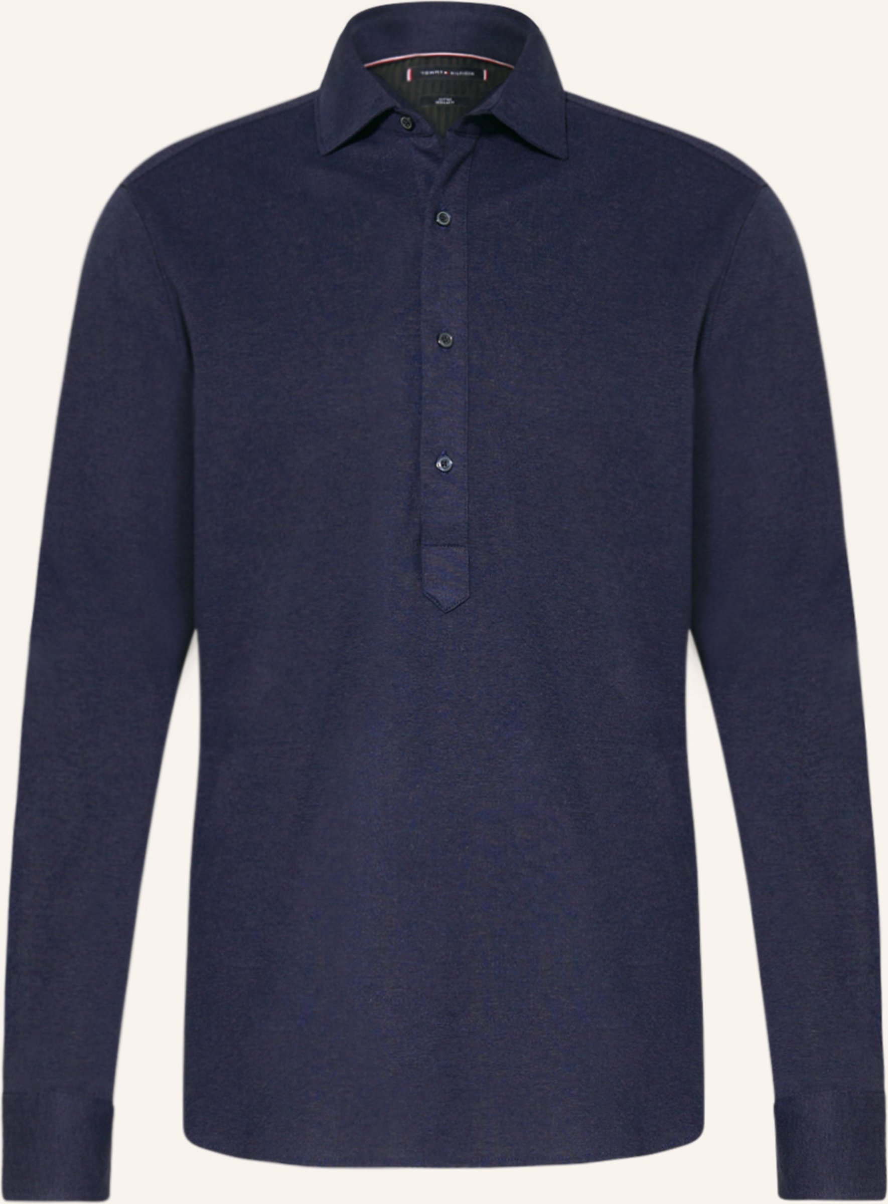 Tommy Hilfiger Piqué-Hemd Regular Fit blau