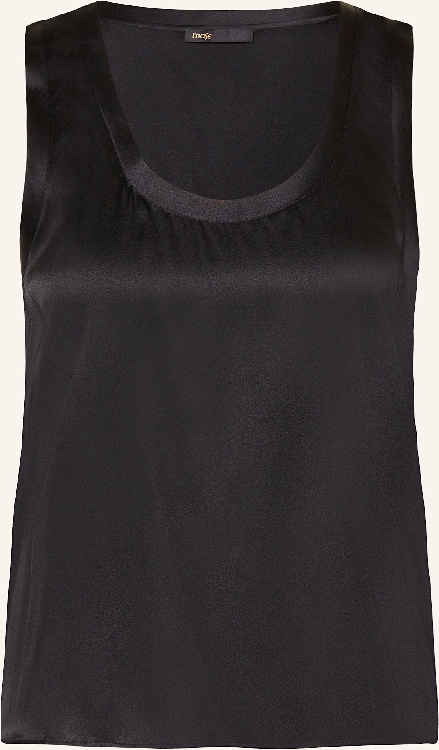 Maje Seidentop schwarz