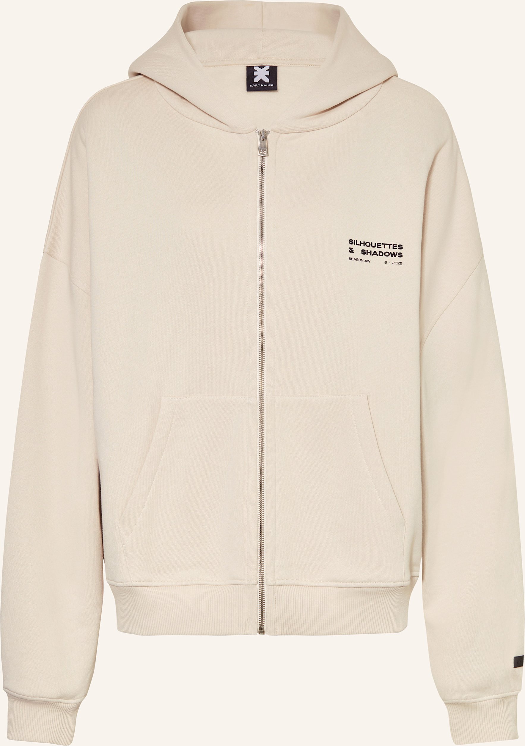 Thumbnail - Karo Kauer Oversized-Sweatjacke beige