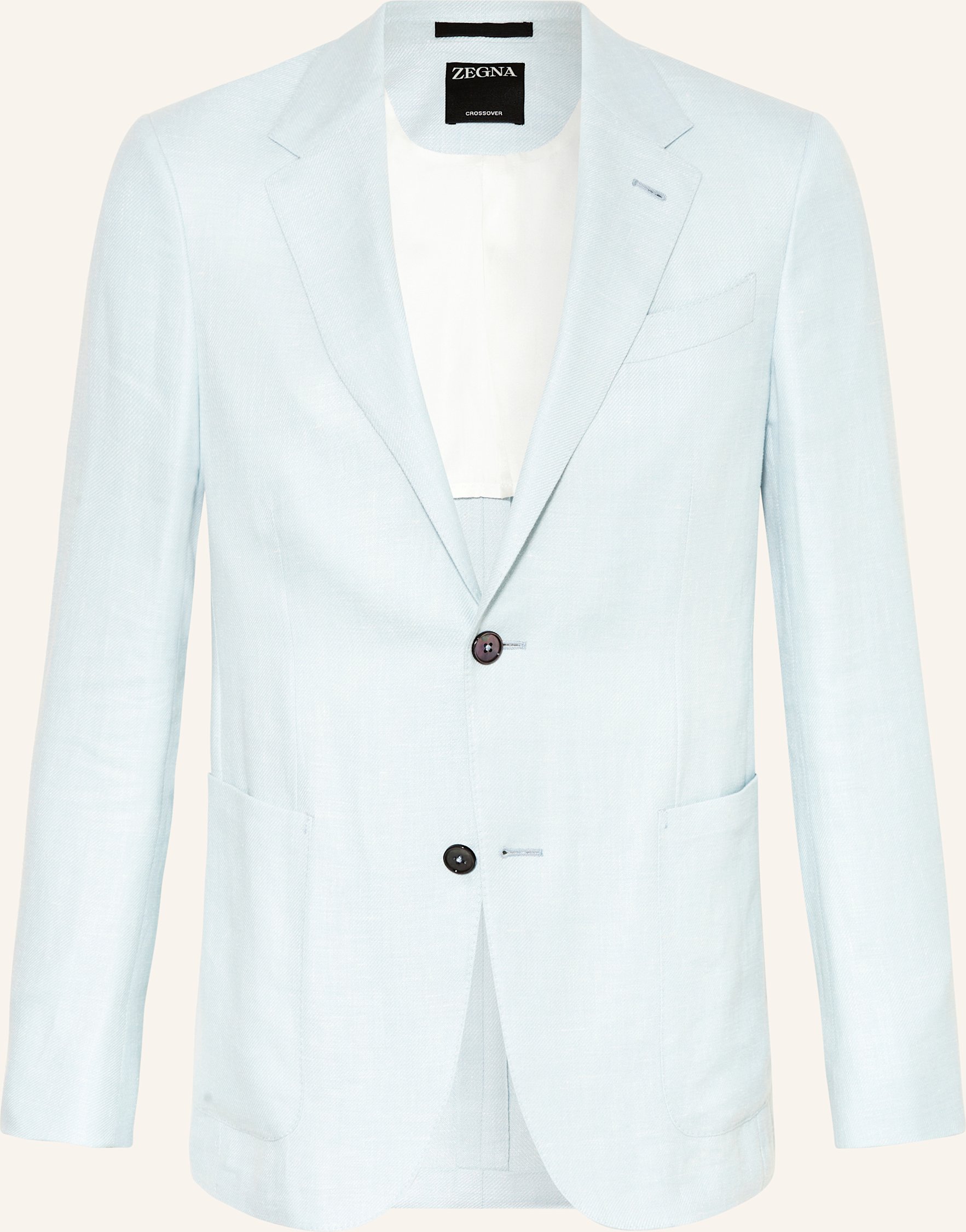 Zegna Sakko Extra Slim Fit Mit Leinen blau