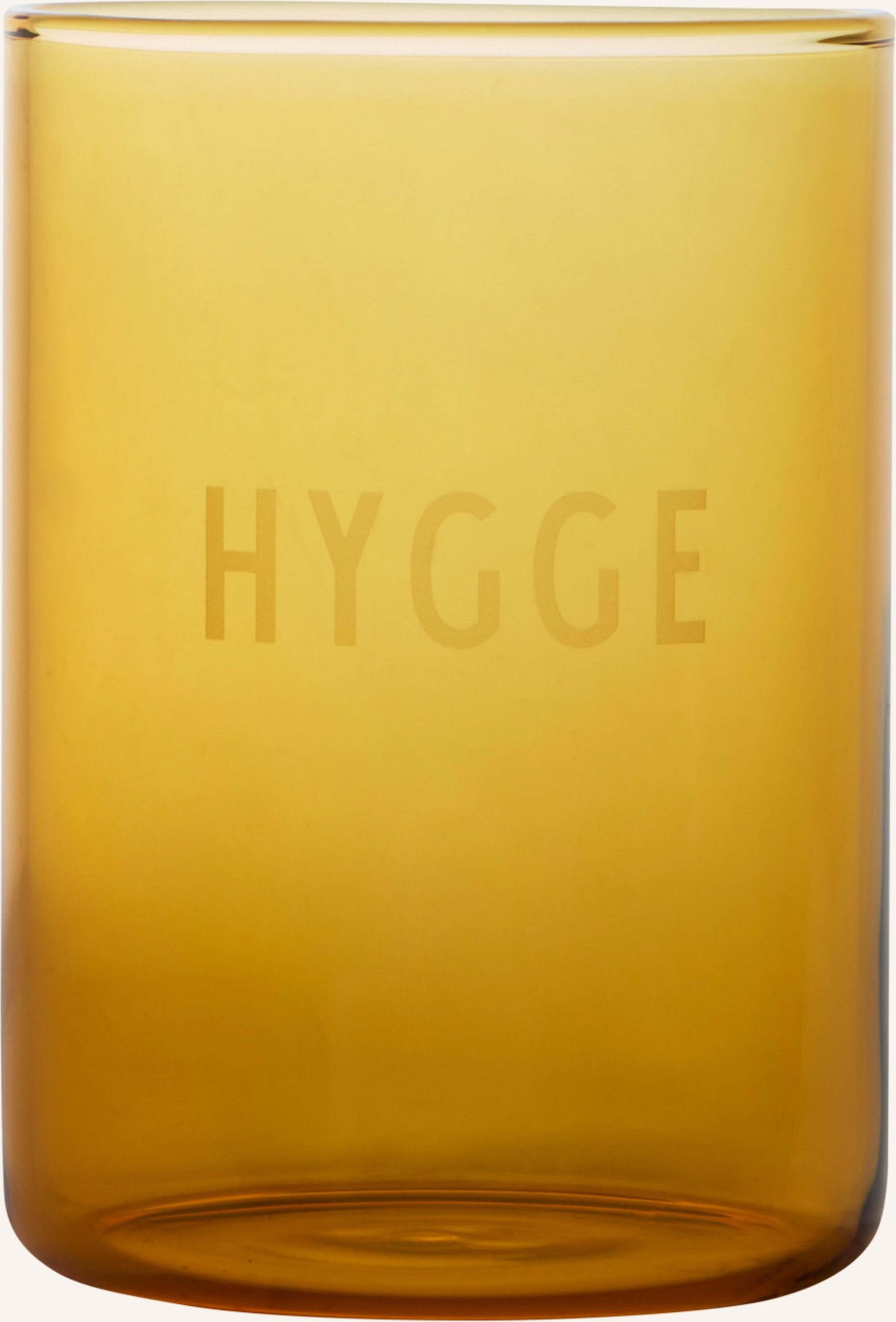 Design Letters Trinkglas Favourite gelb