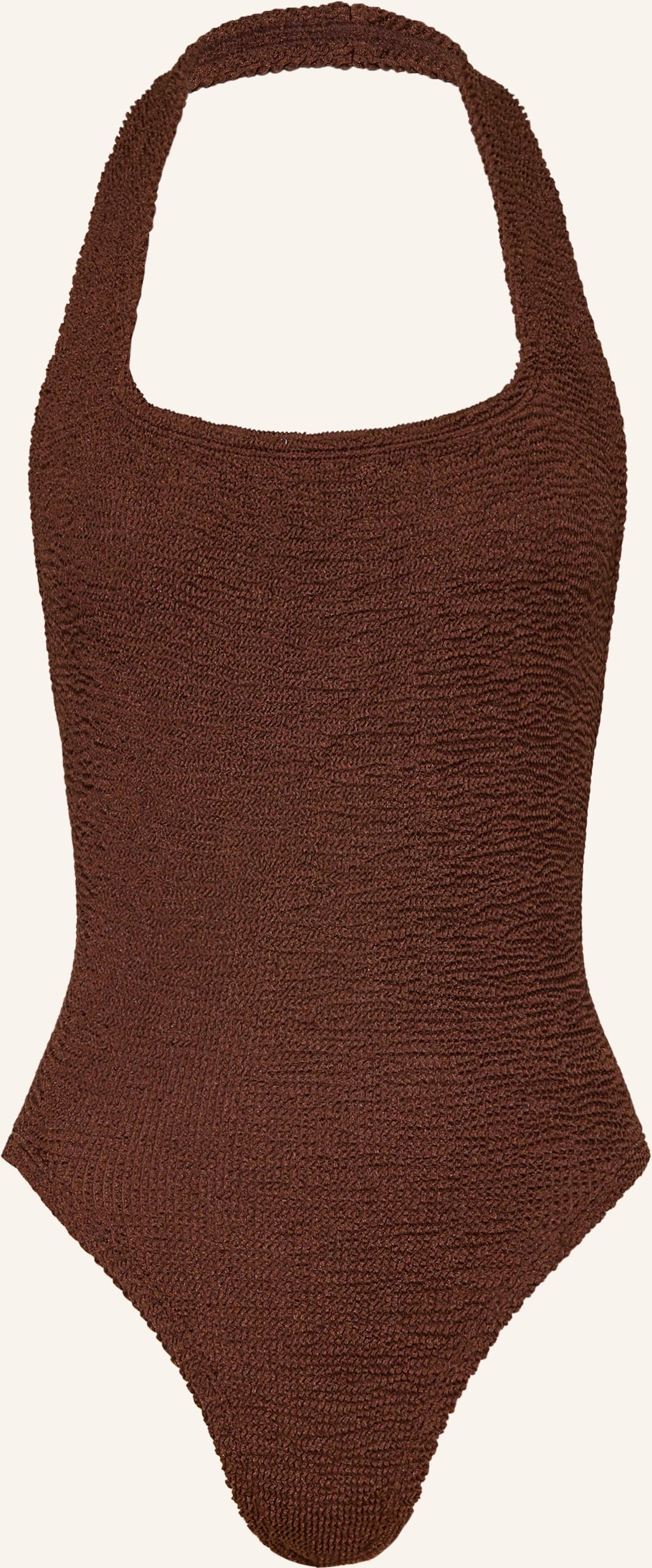 Hunza G Neckholder-Badeanzug Sandy braun