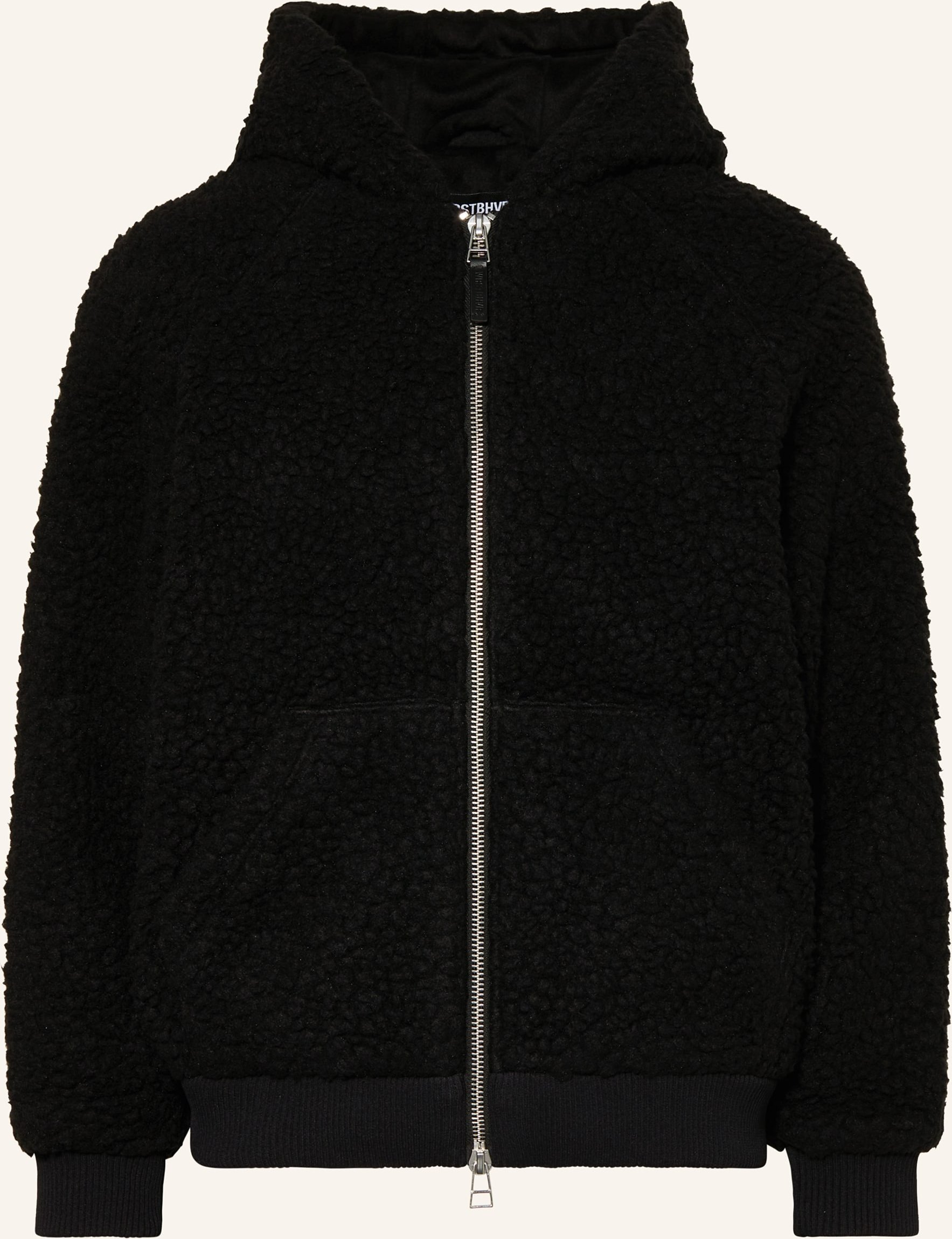 Wrstbhvr Oversized-Jacke Hayal Aus Teddyfell schwarz