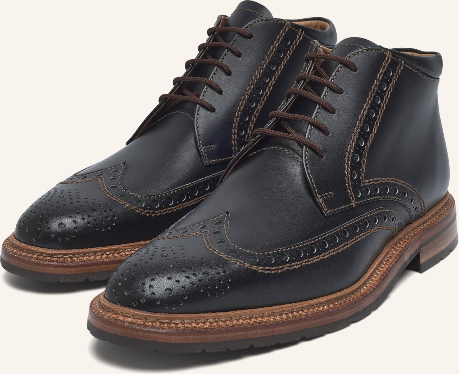 Heinrich Dinkelacker Boots Luzern Full-Brogue Sc schwarz