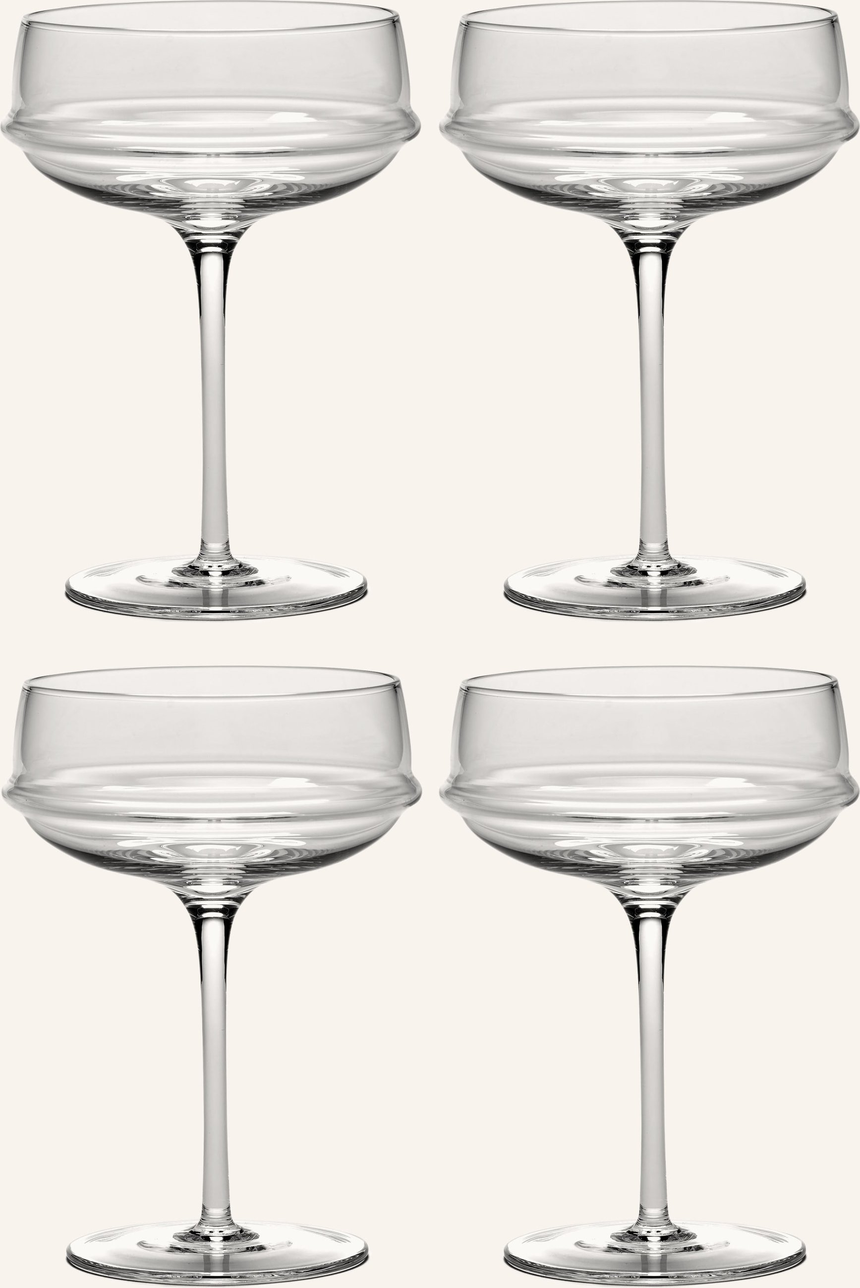Thumbnail - Serax 4er-Set Champagnergläser Dune transparent
