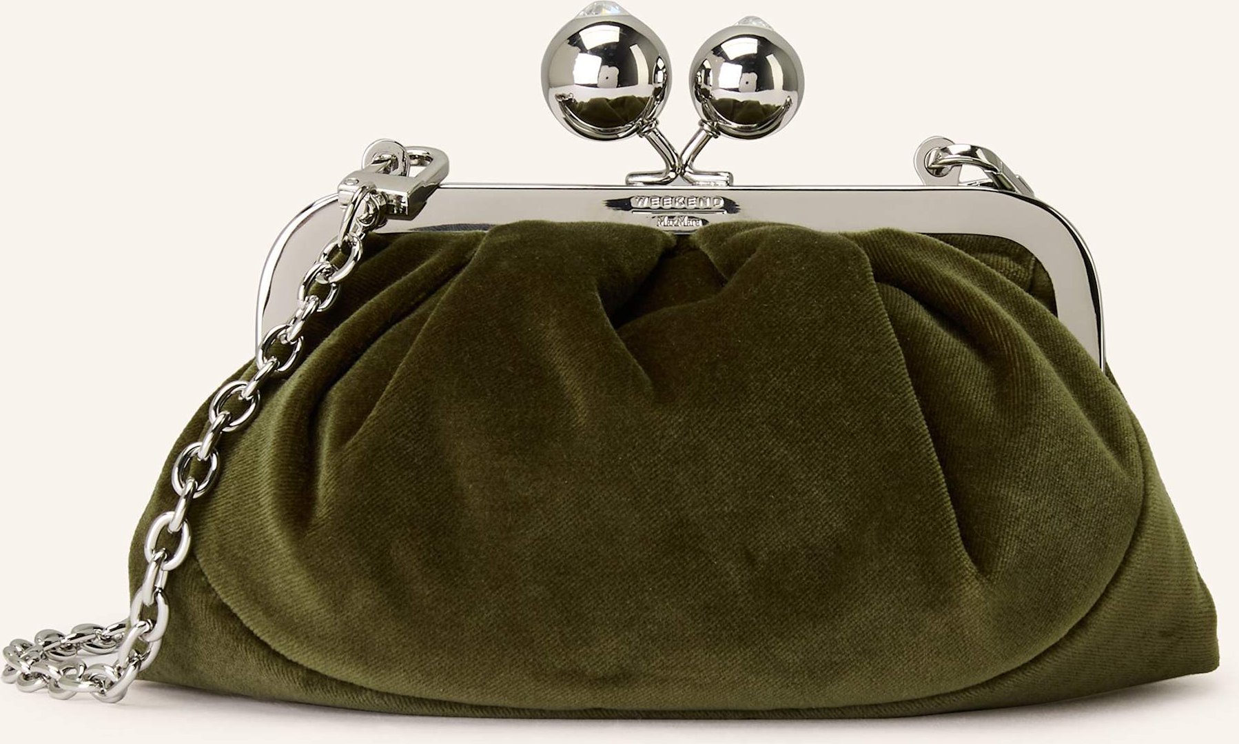 Weekend Max Mara Umhängetasche Valance Mit Schmucksteinen gruen