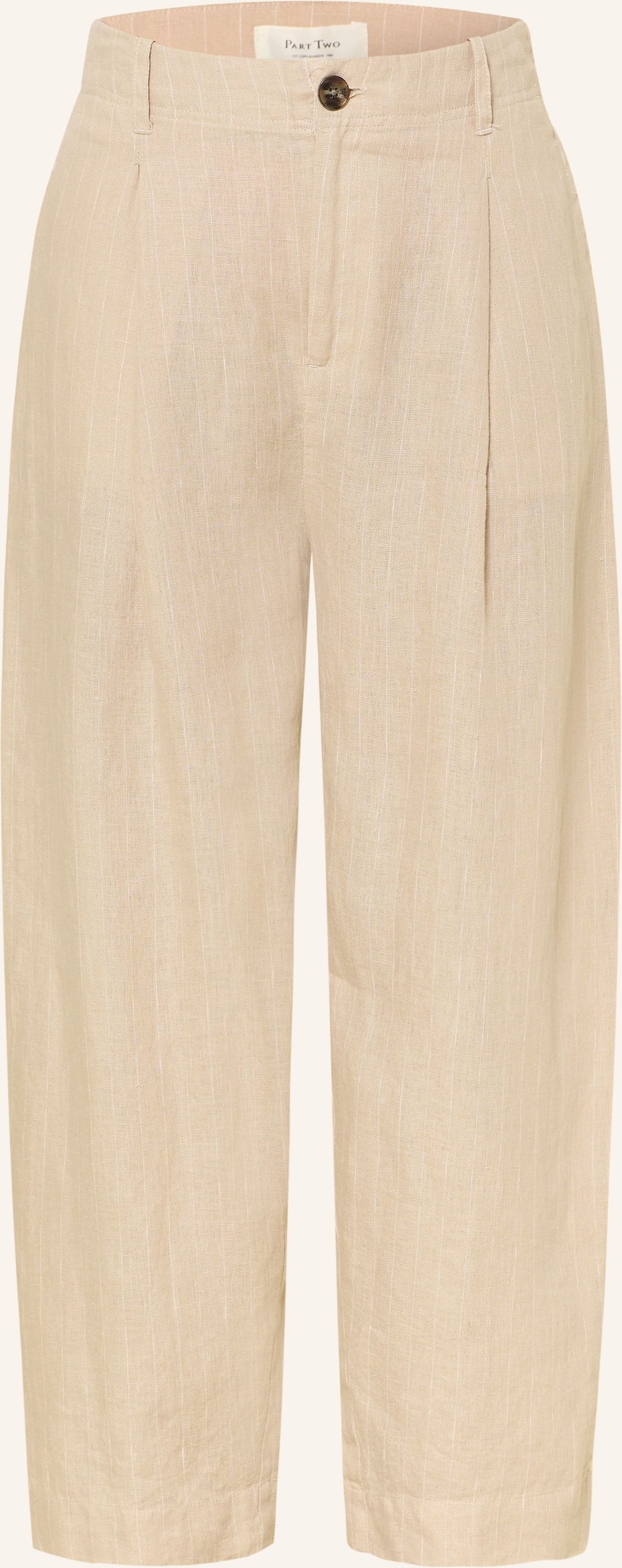 Part Two 7/8-Hose Nettaspw Aus Leinen beige