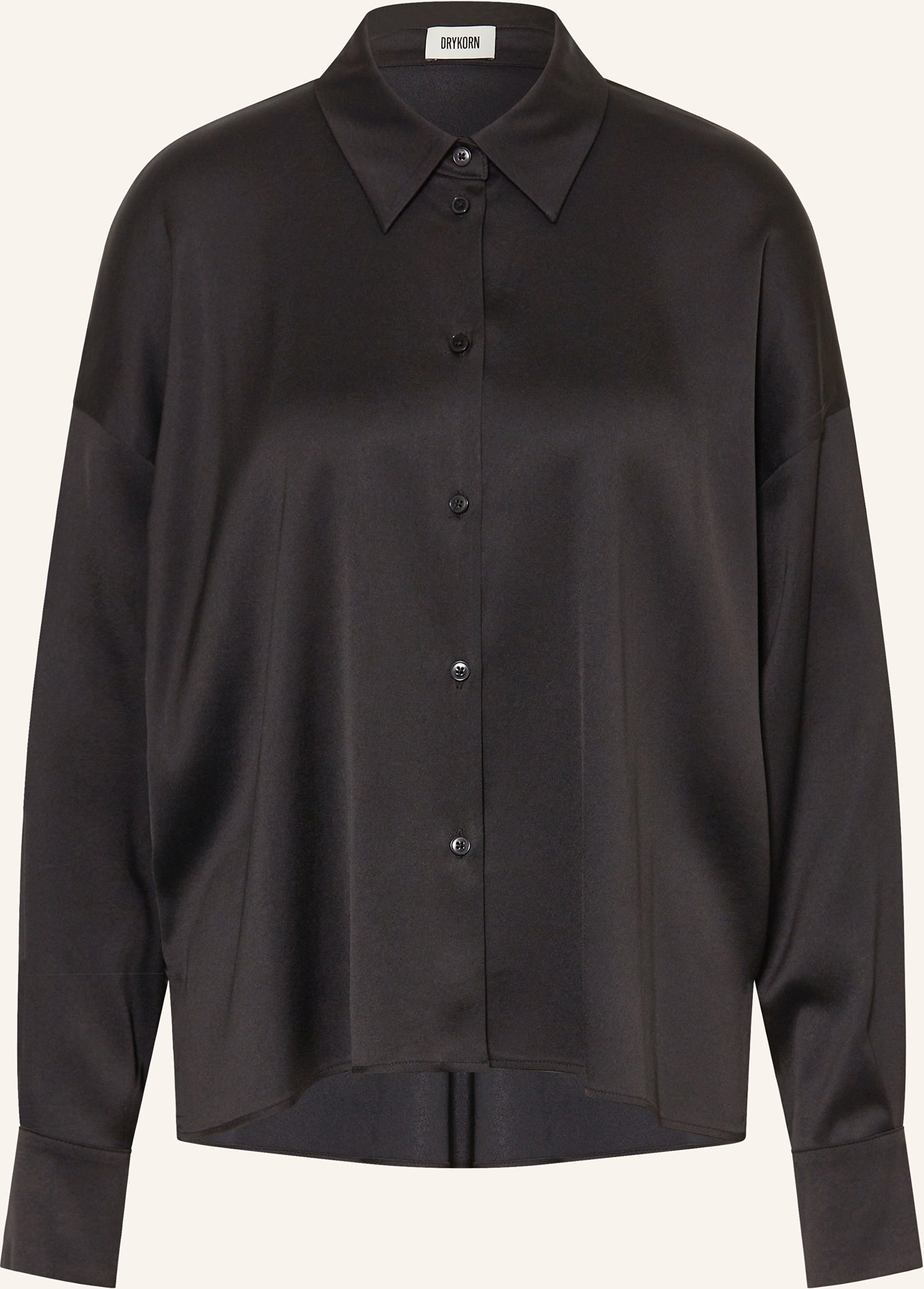 Drykorn Hemdbluse Cloelia Aus Satin schwarz