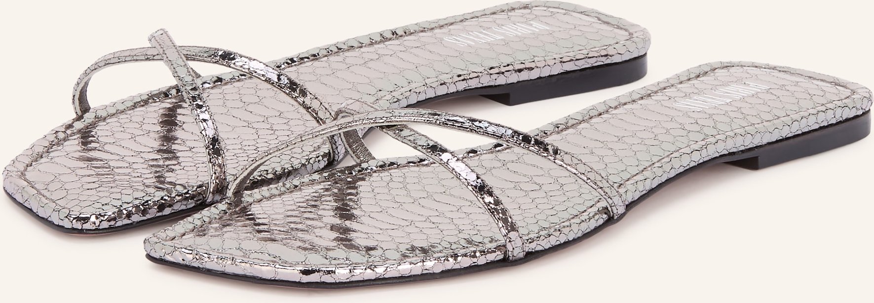 Paris Texas Pantoletten Biarritz silber