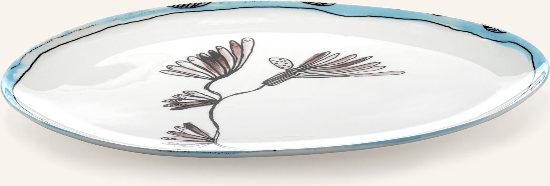 Serax Servierplatte Midnight Flowers °2 S Camelia weiss